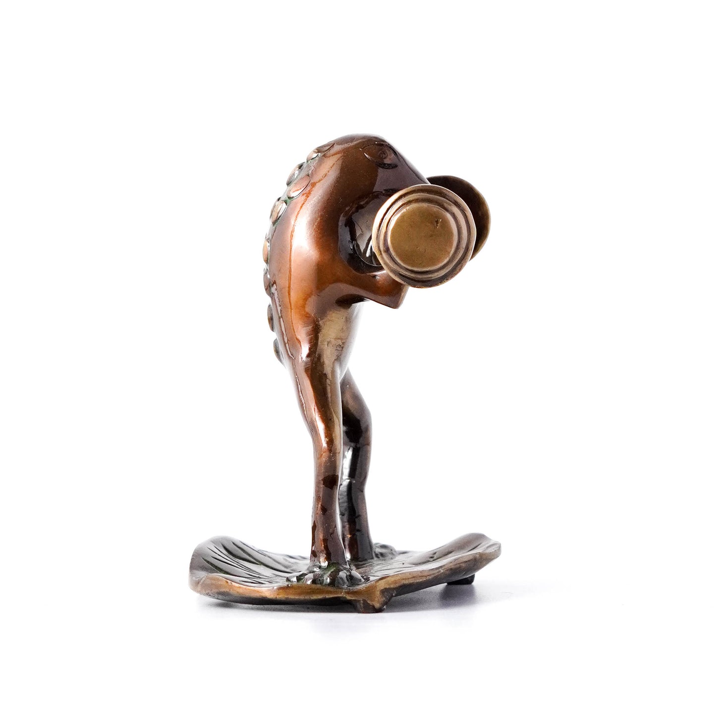 Frog Lifting Weights, Unique Modern Showpiece, Brass | VARYRA - VARYRA