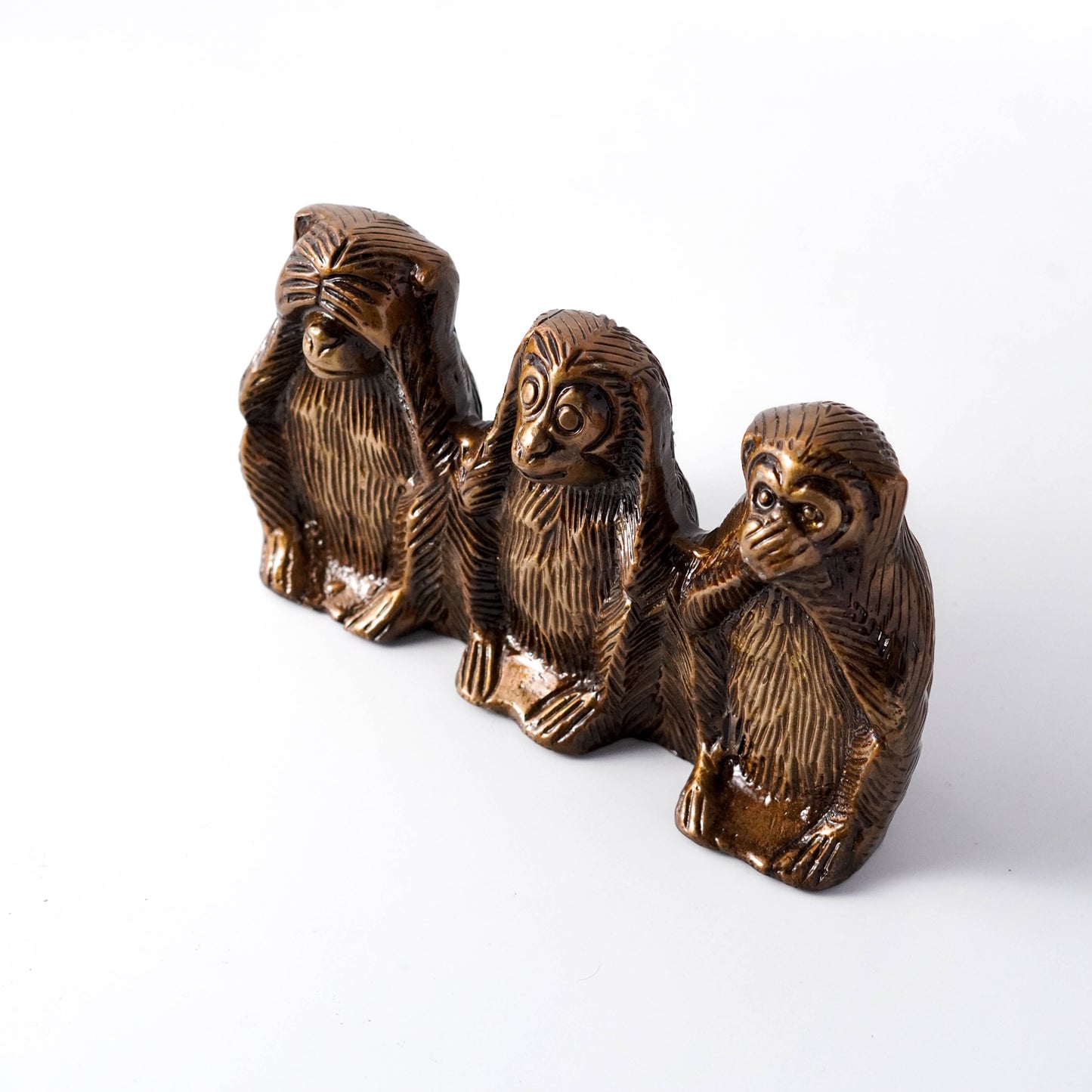 Vintage Handmade Brass Three Wise Monkeys - Unique Home Decor | VARYRA - VARYRA