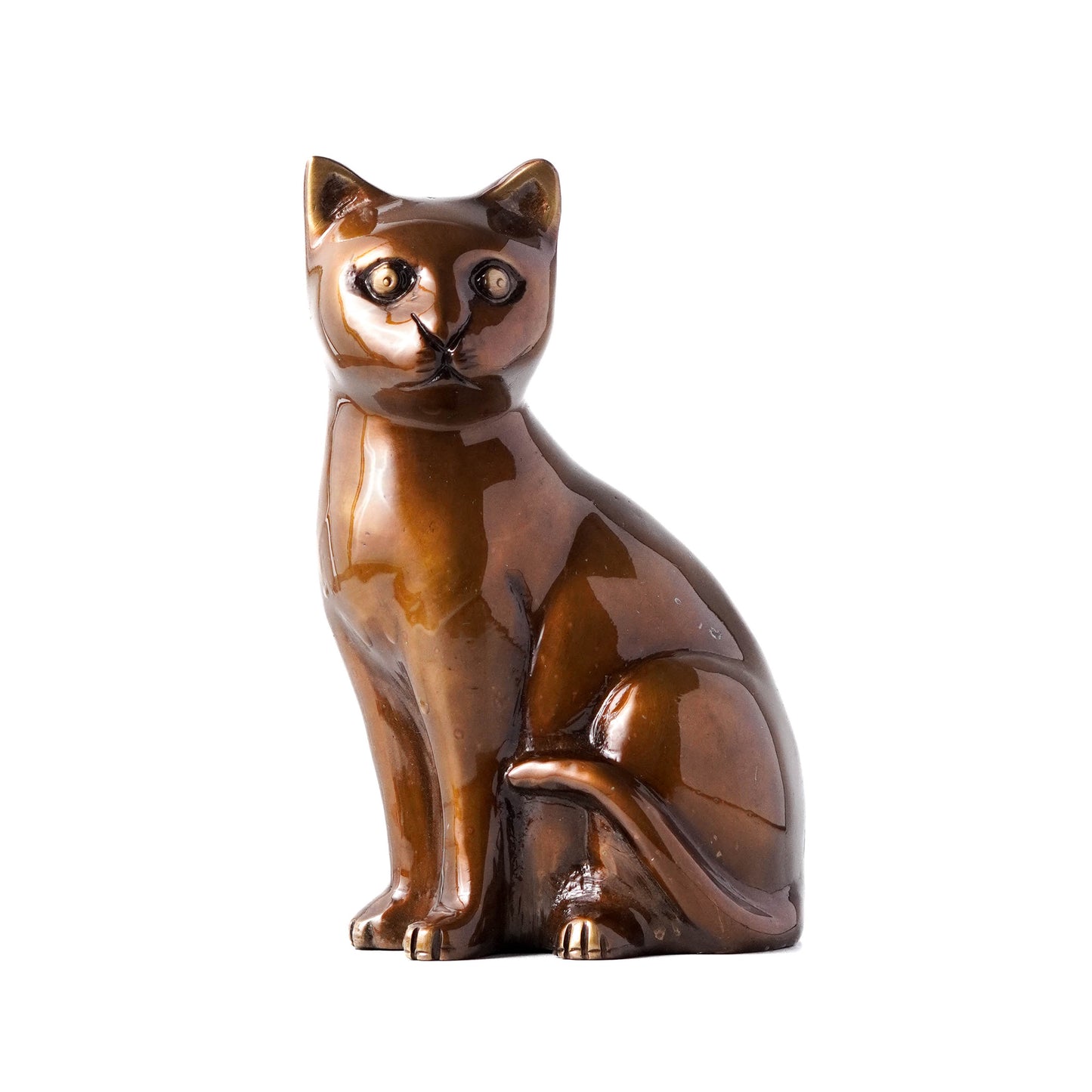 Vintage Brass Cat Figurine - Antique-Styled Home Decor | VARYRA - VARYRA