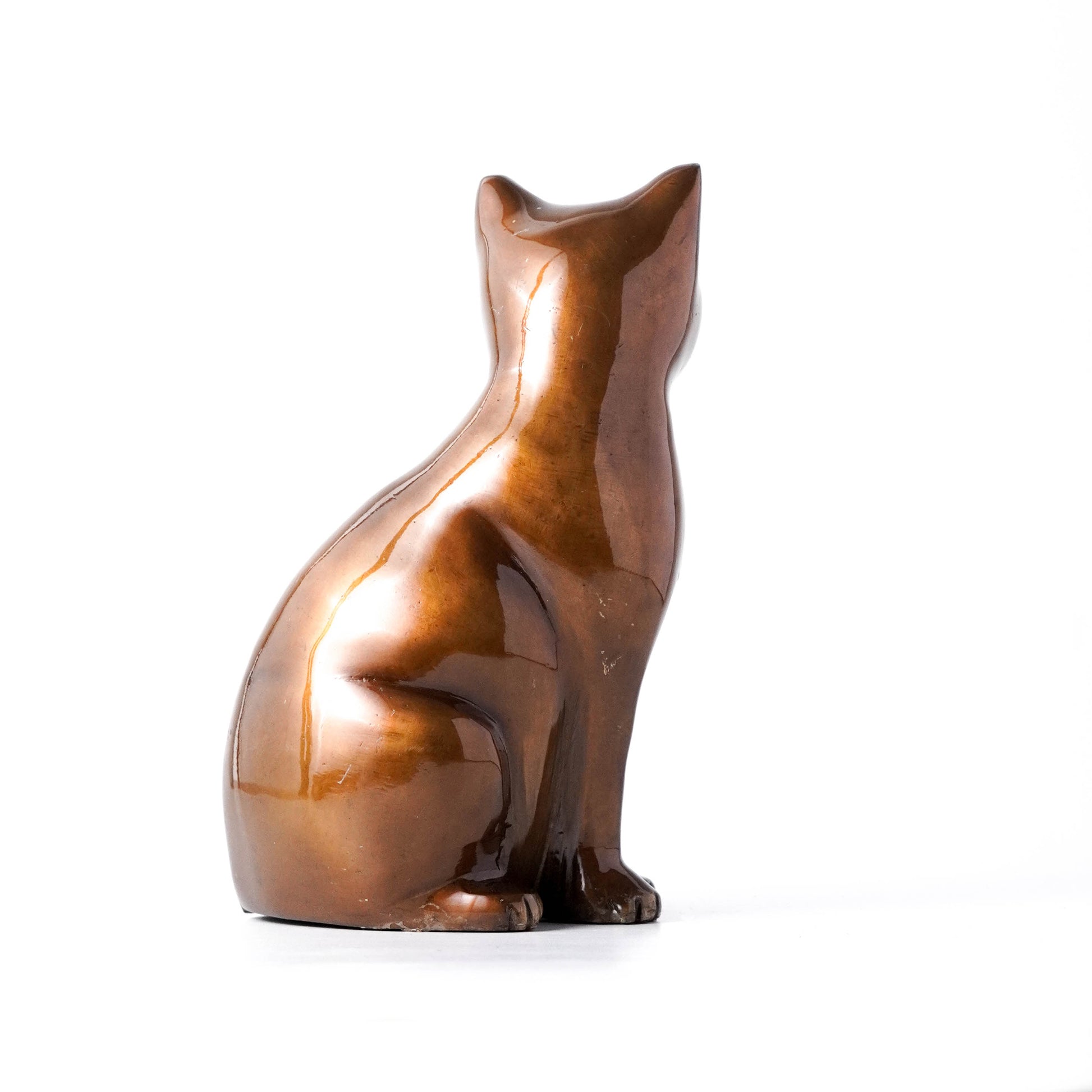 Vintage Brass Cat Figurine - Antique-Styled Home Decor | VARYRA - VARYRA