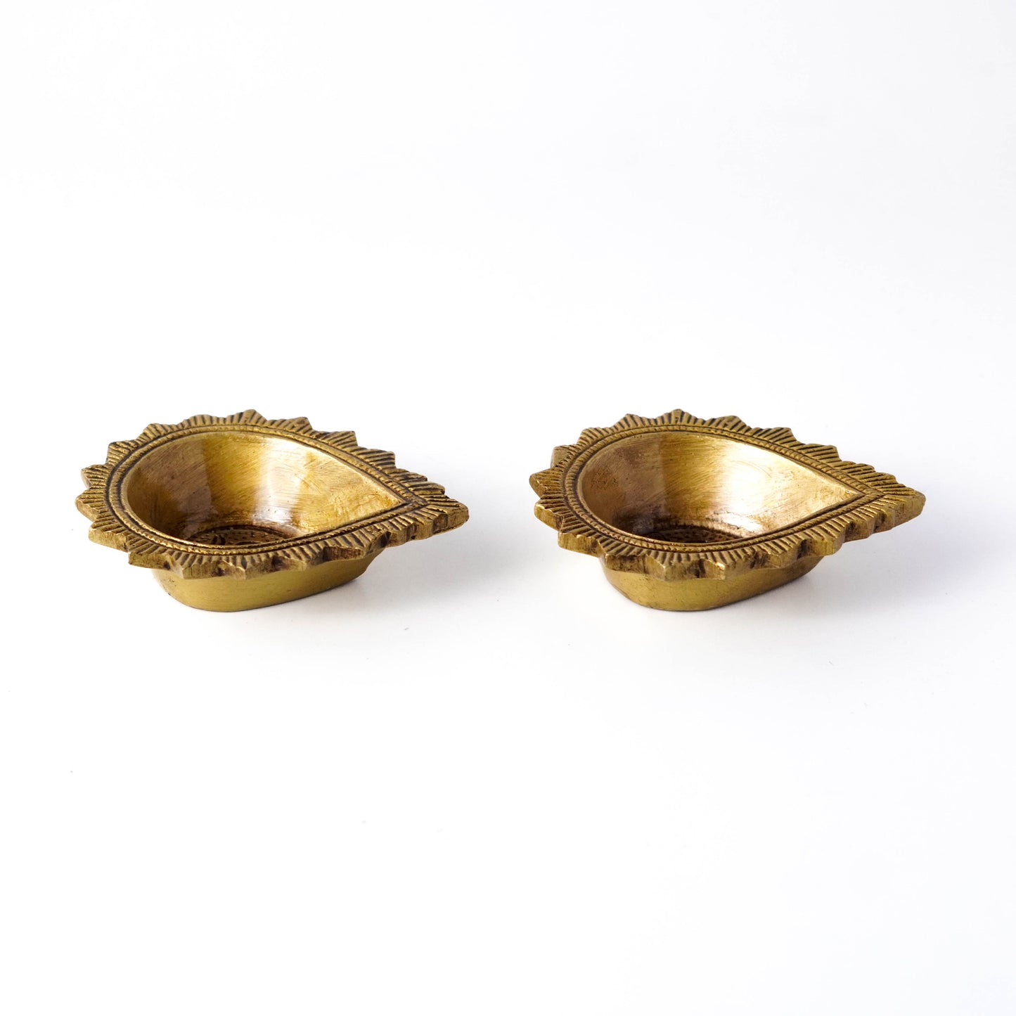 Pavitra Om Brass Diya, Puja Deepak, Set of 2 | VARYRA - VARYRA