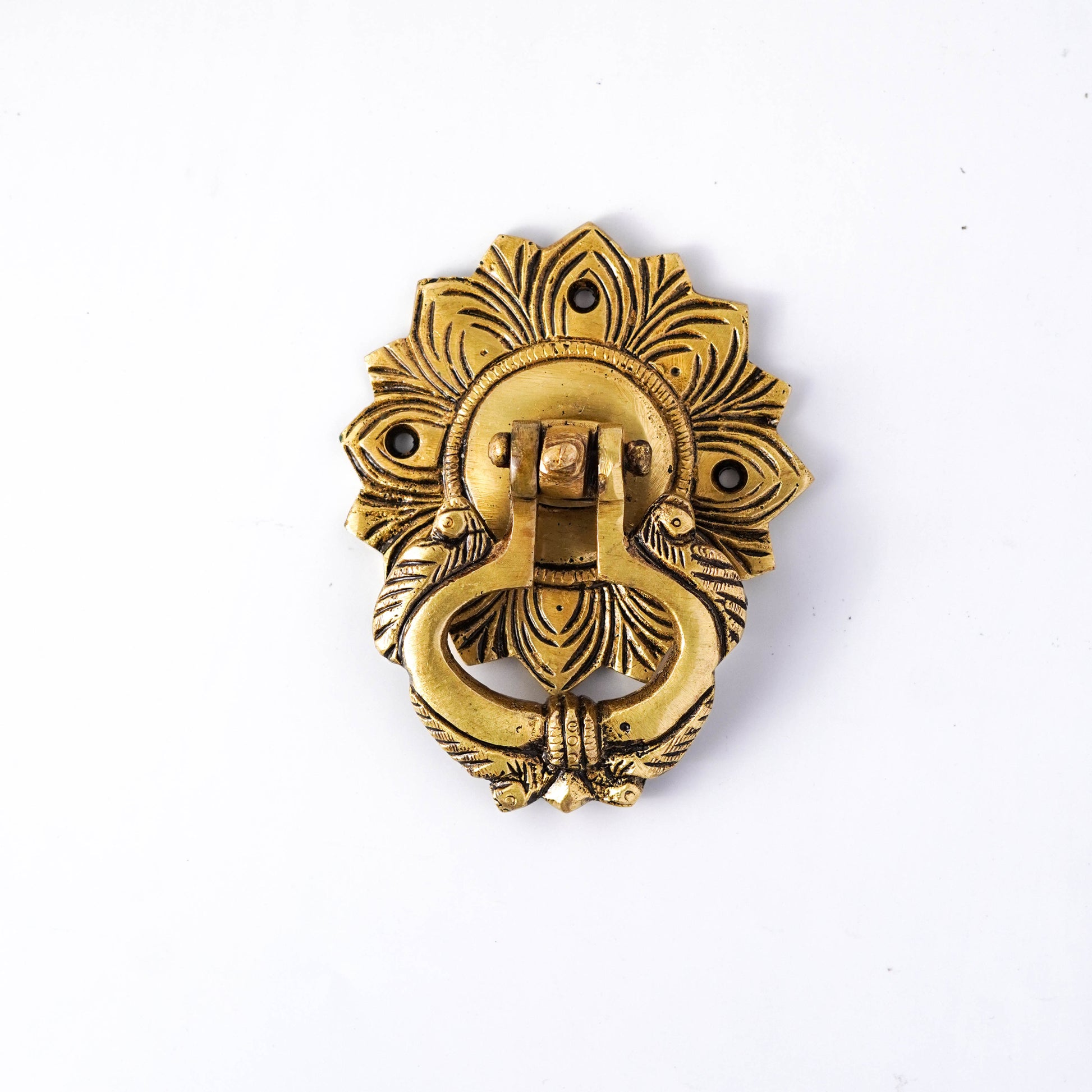 floral pattern brass door knocker by varyra