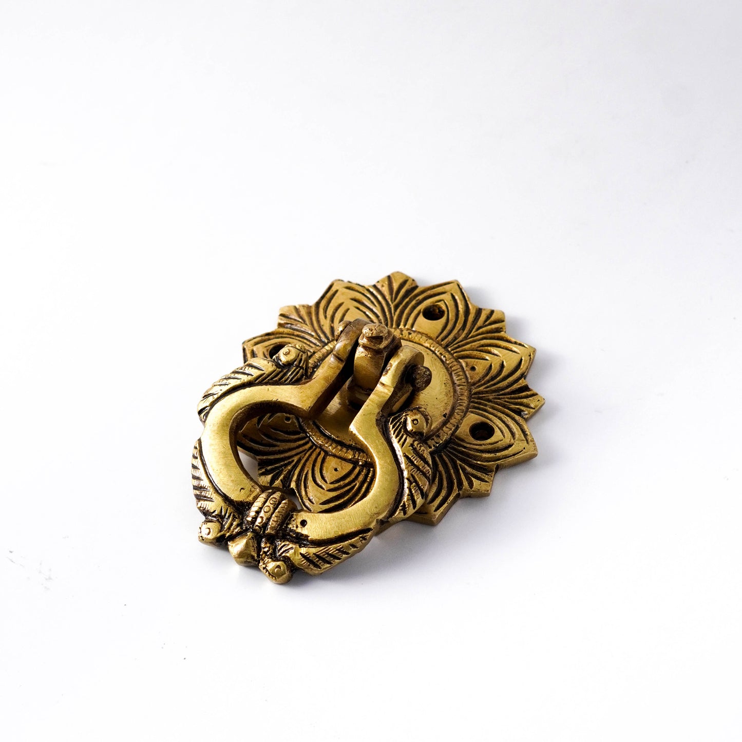 floral pattern brass door knocker by varyra