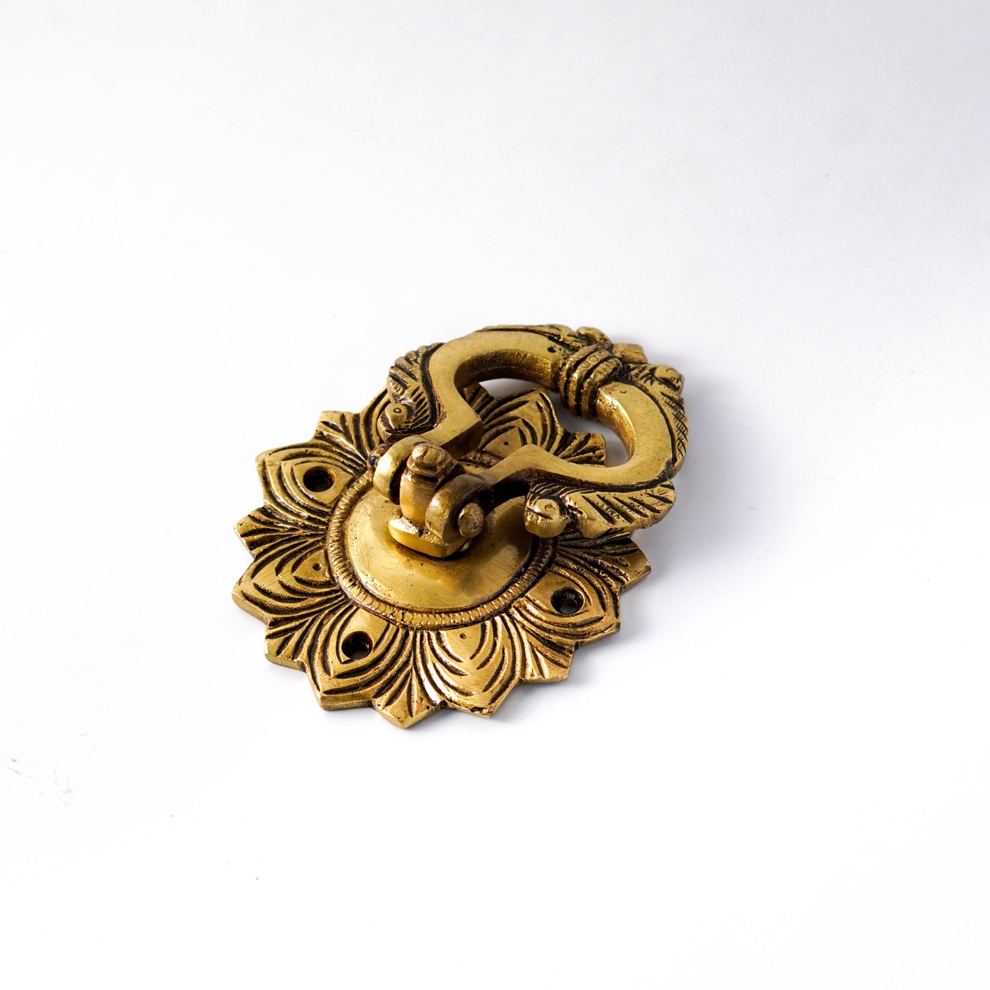 floral pattern brass door knocker by varyra