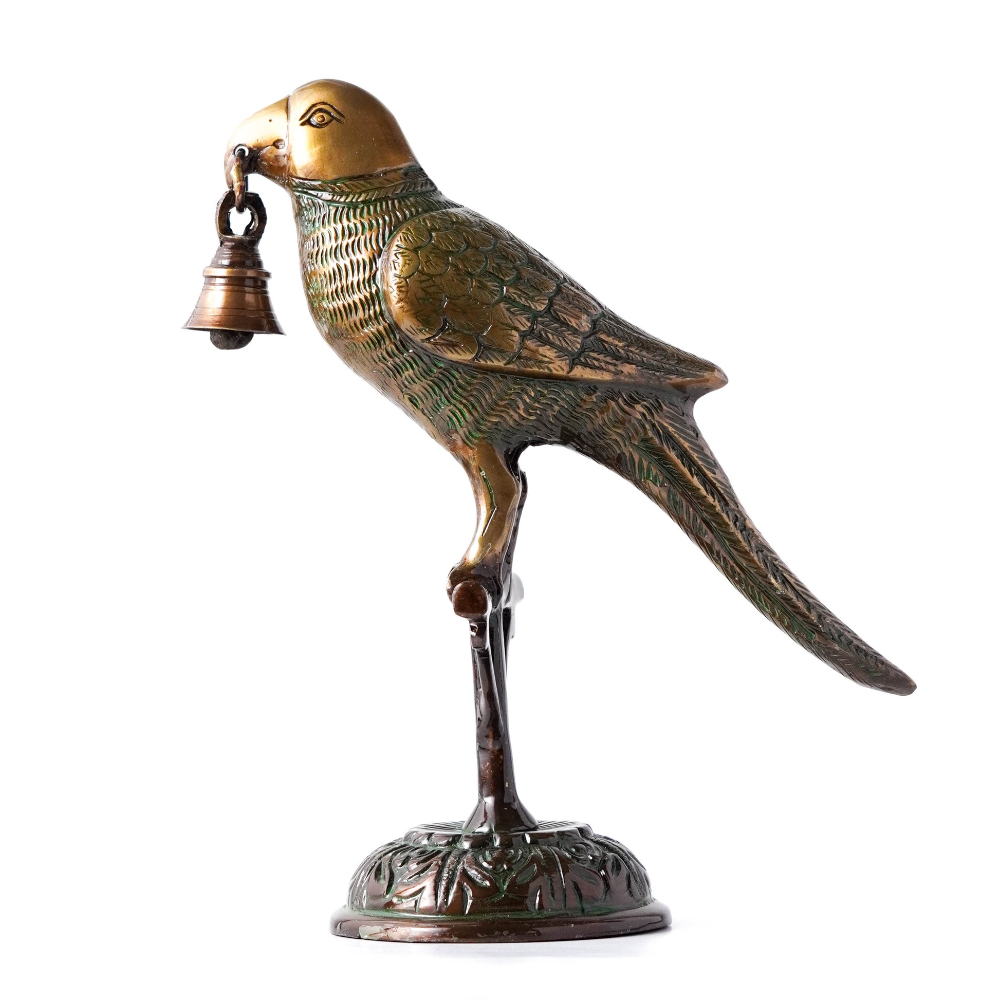 Vintage Brass Parrot Figurine - Unique Home Decor Showpiece | VARYRA - VARYRA