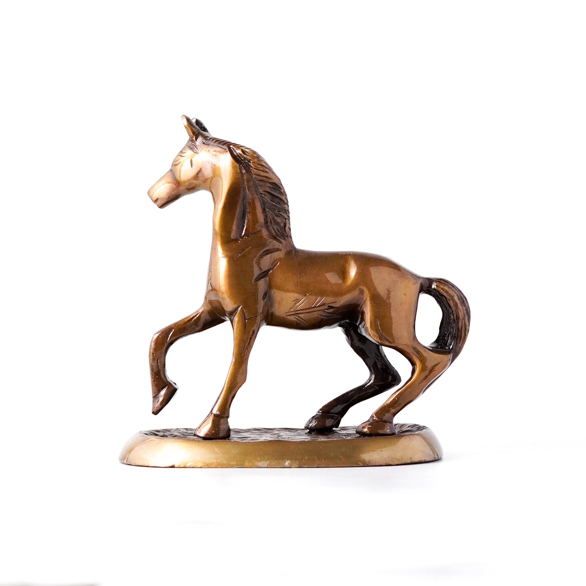 Thoroughbred Horse Showpiece, Vintage Decor, Brass | VARYRA - VARYRA