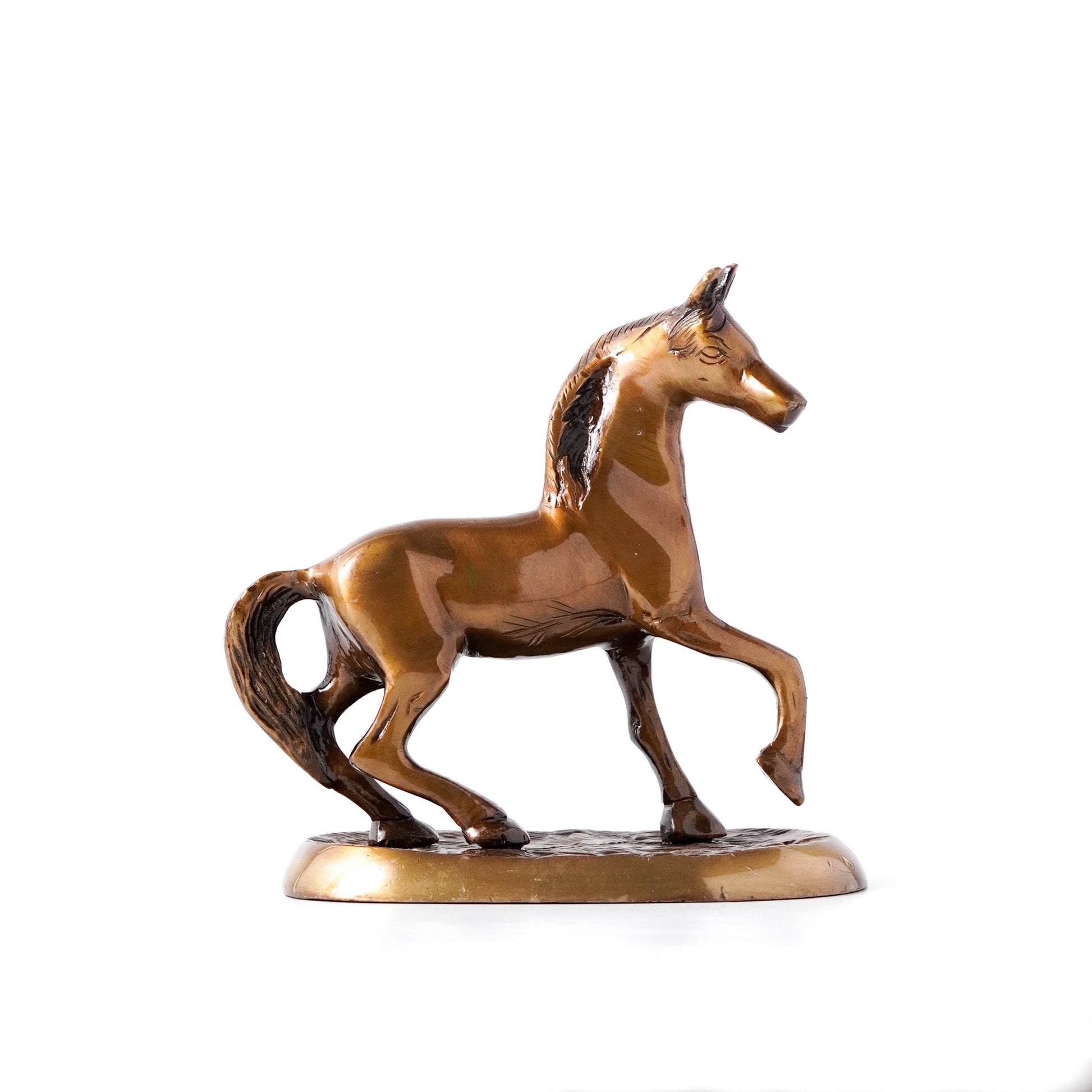 Thoroughbred Horse Showpiece, Vintage Decor, Brass | VARYRA - VARYRA