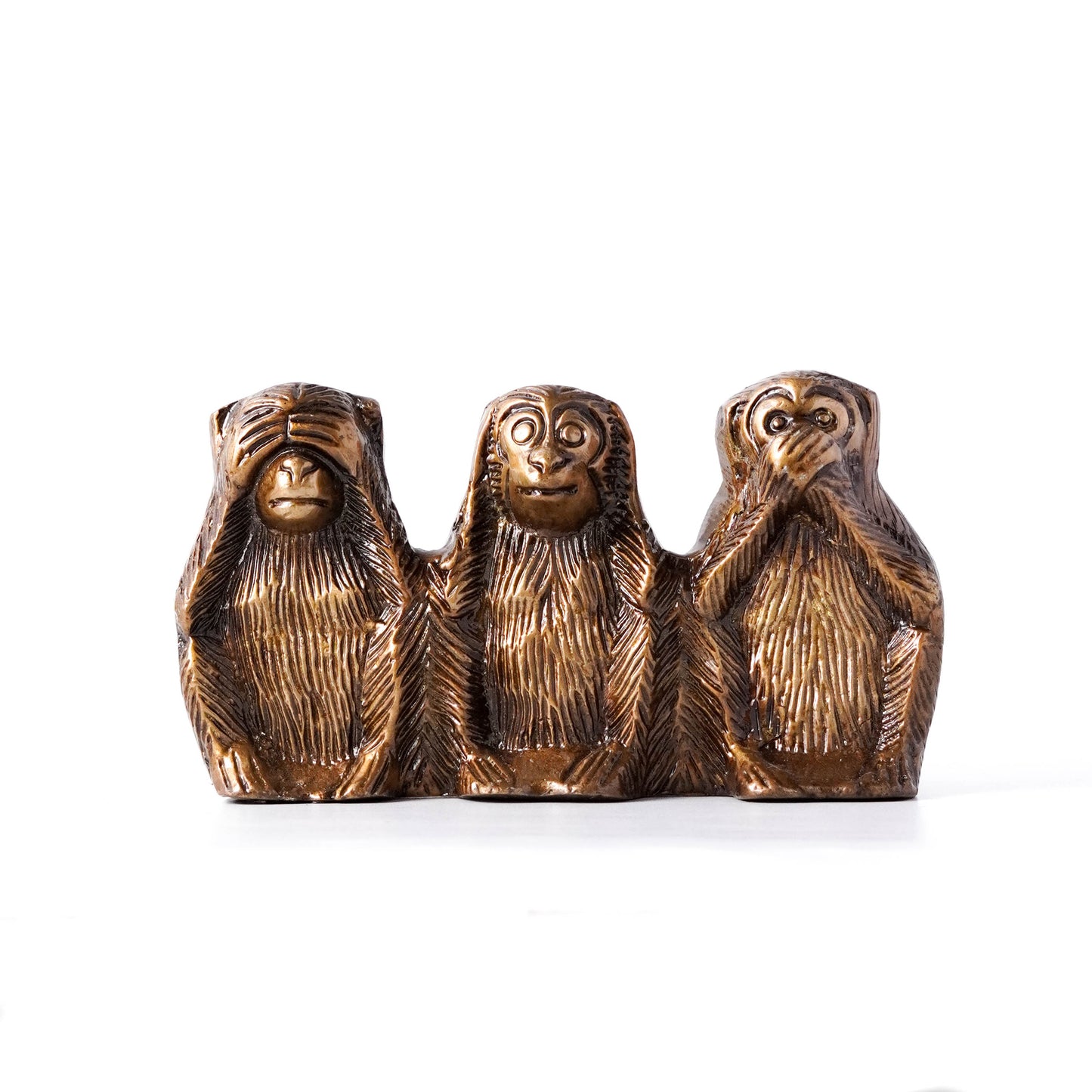 Vintage Handmade Brass Three Wise Monkeys - Unique Home Decor | VARYRA - VARYRA