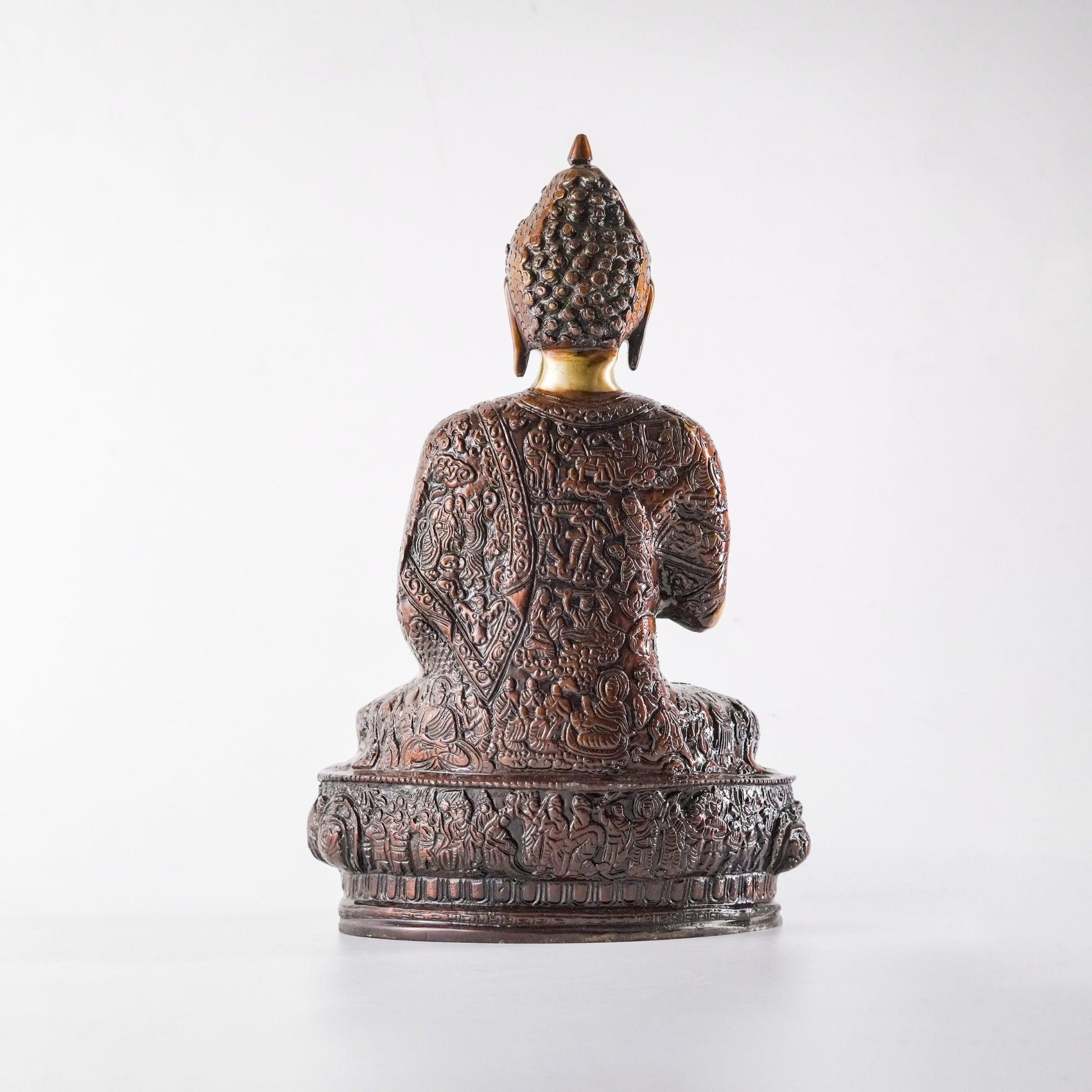 Buddha Meditating Statue, Brass, 5.04 Kilograms | VARYRA - VARYRA