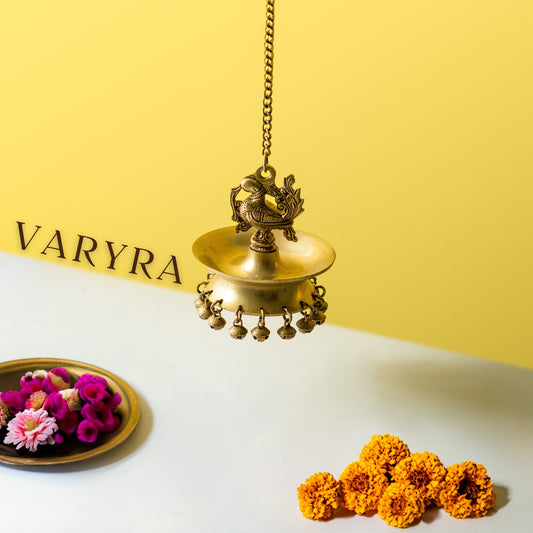 brass wall hanging diya by varyra