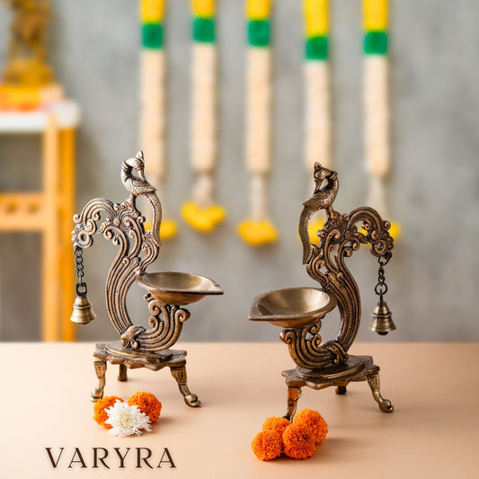 brass annapakshi oil lamp by varyra