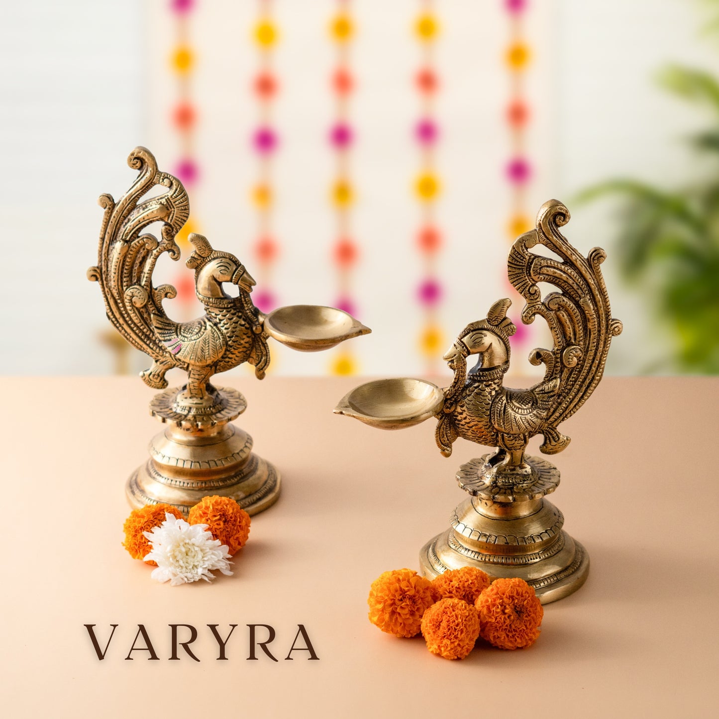 brass annapakshi oil lamp by varyra