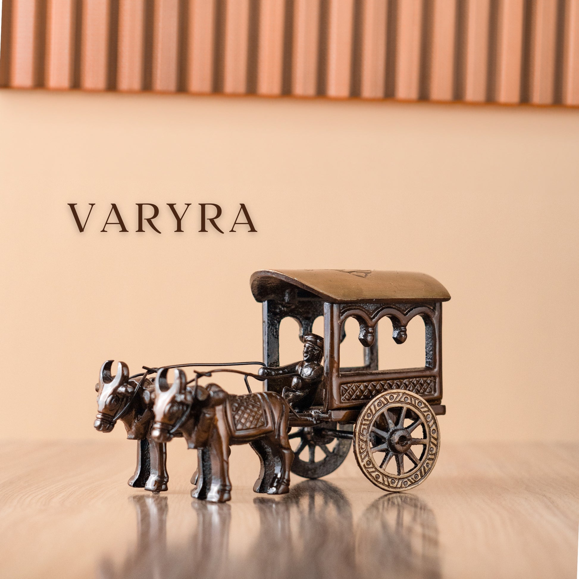 brass bullock cart showpiece with covered carriage by varyra