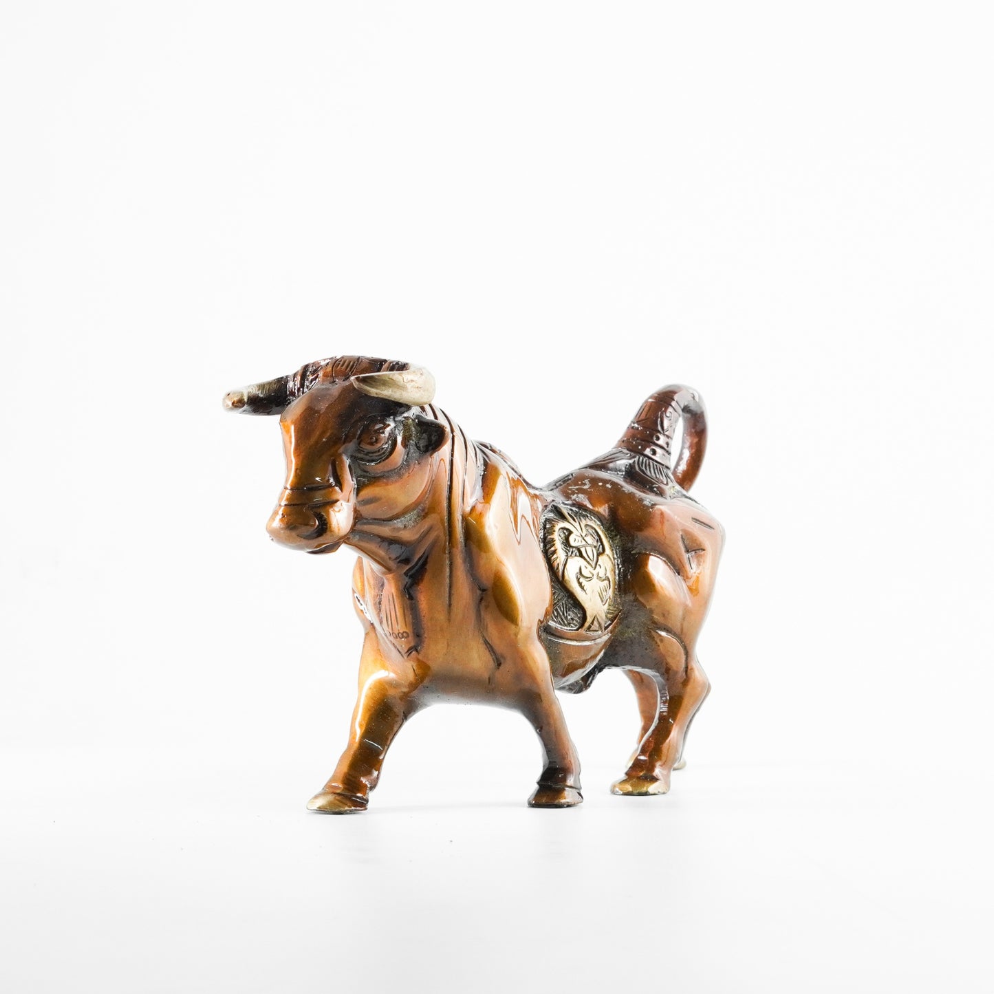 Antique Bull Statue for Home, Feng Shui, Brass | VARYRA - VARYRA