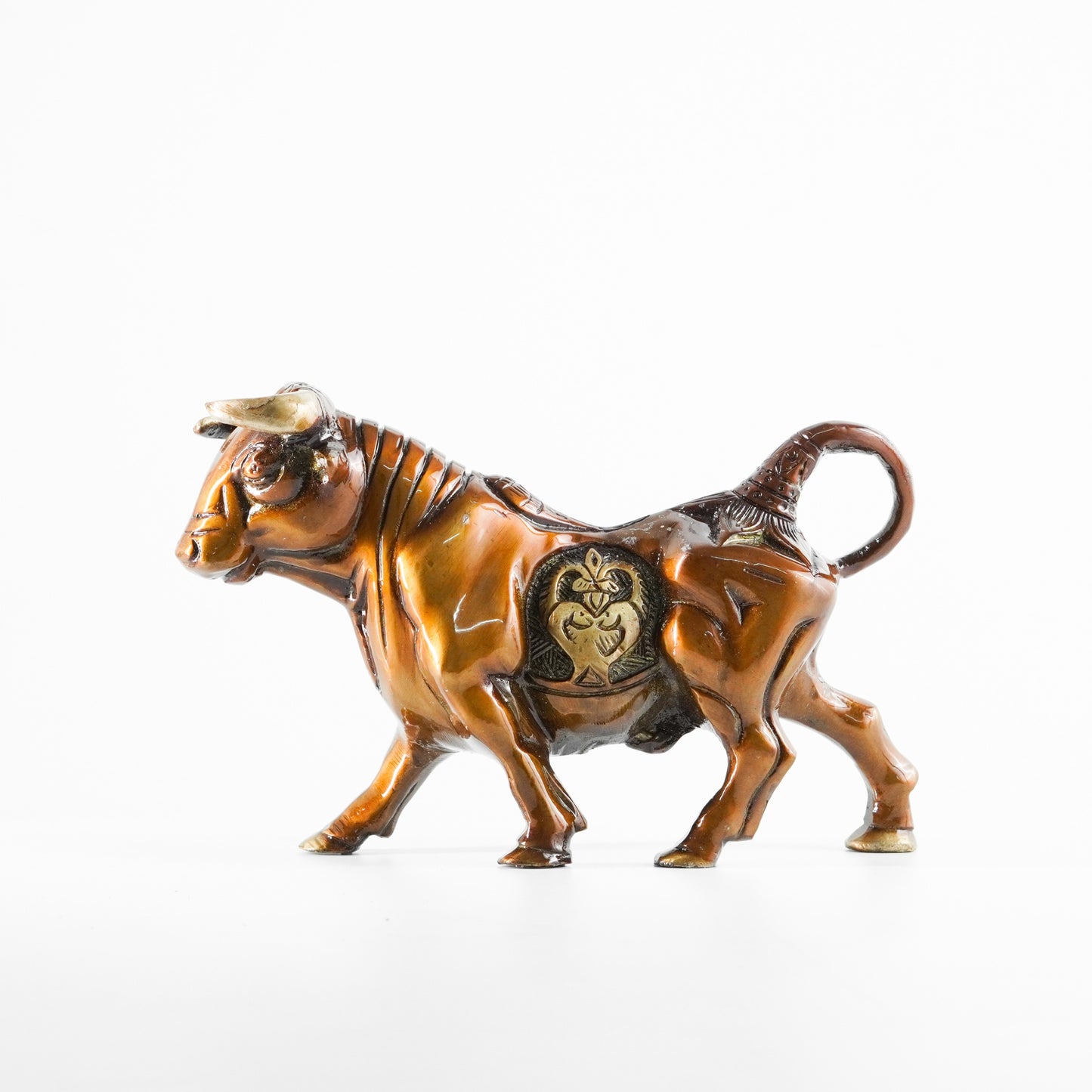 Antique Bull Statue for Home, Feng Shui, Brass | VARYRA - VARYRA