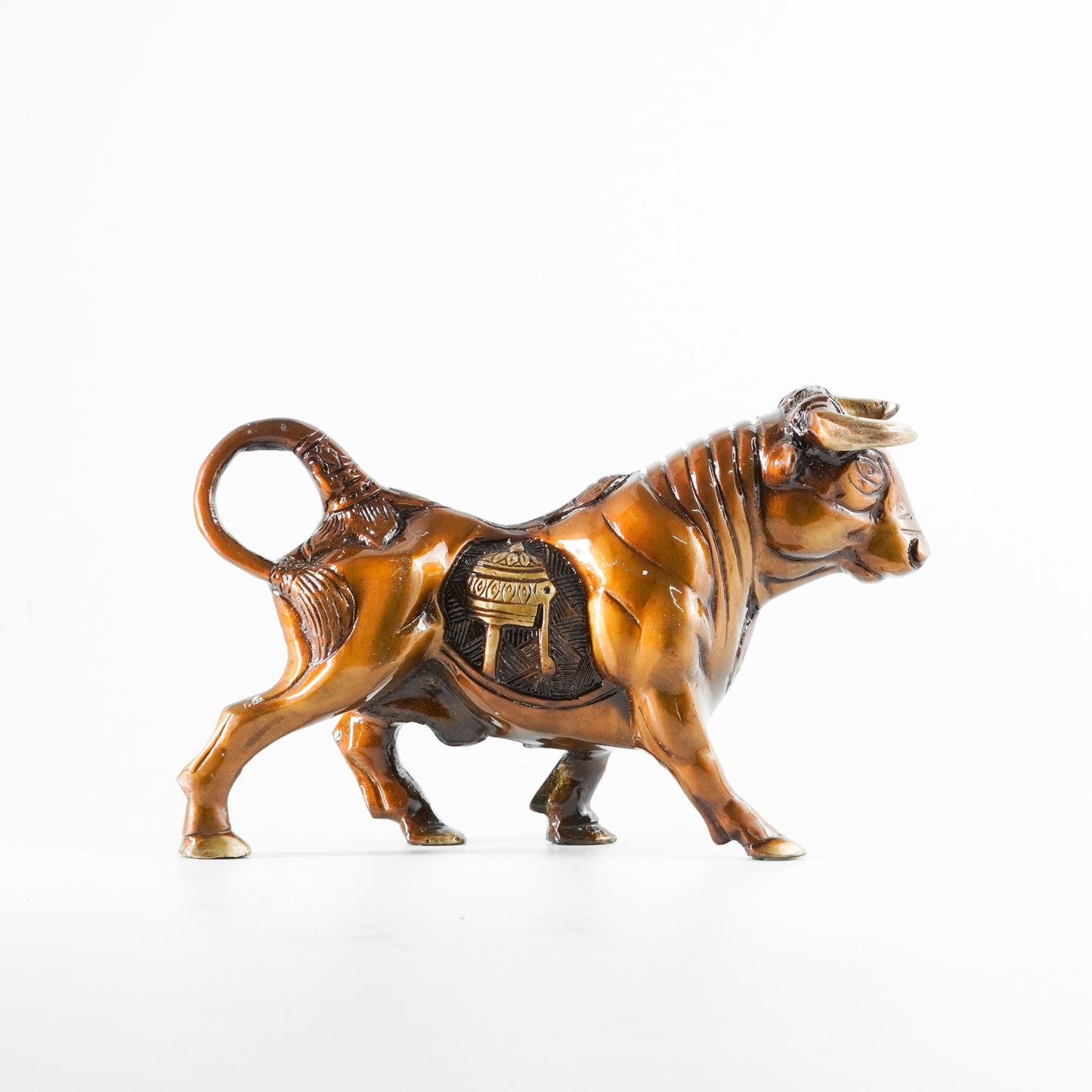 Antique Bull Statue for Home, Feng Shui, Brass | VARYRA - VARYRA