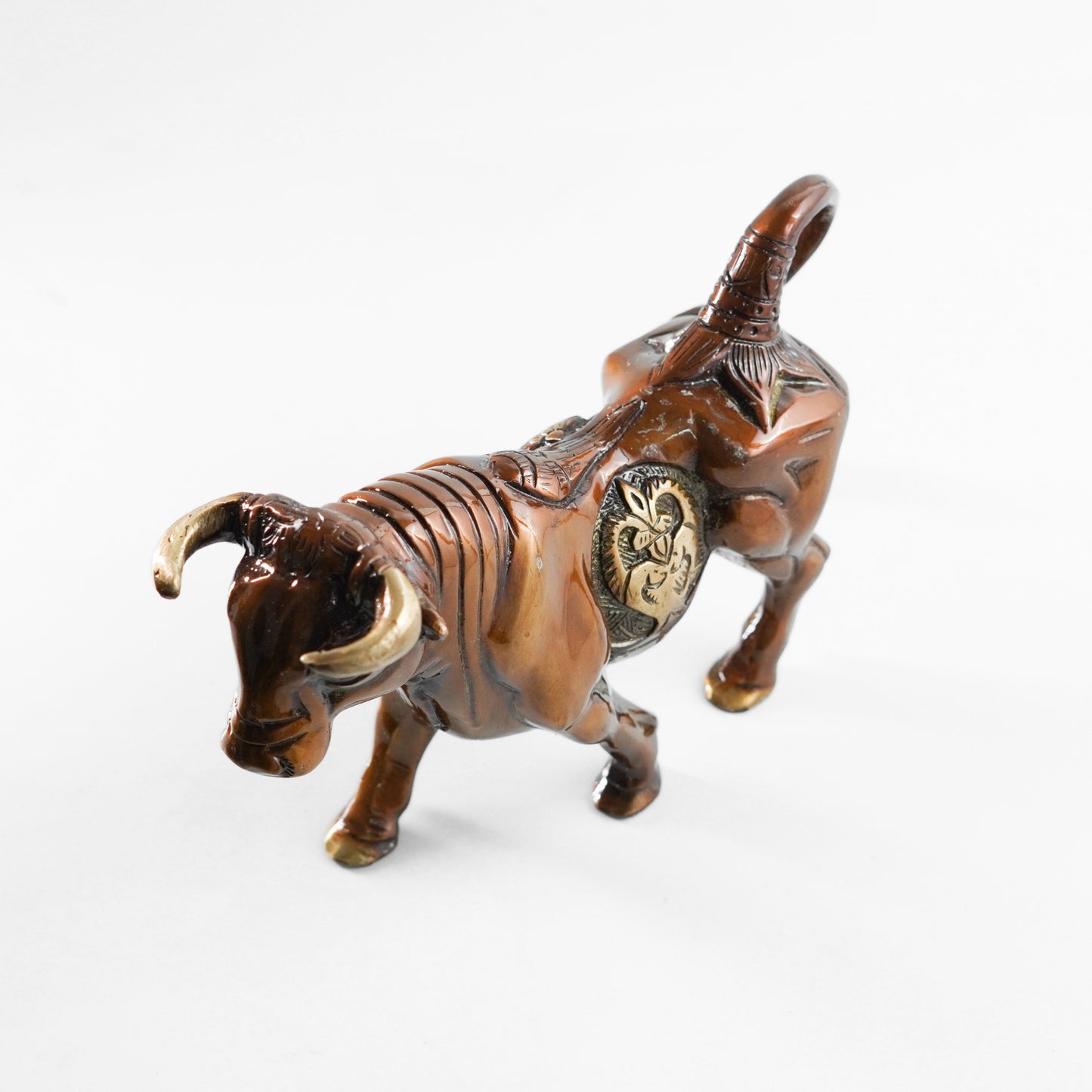 Antique Bull Statue for Home, Feng Shui, Brass | VARYRA - VARYRA