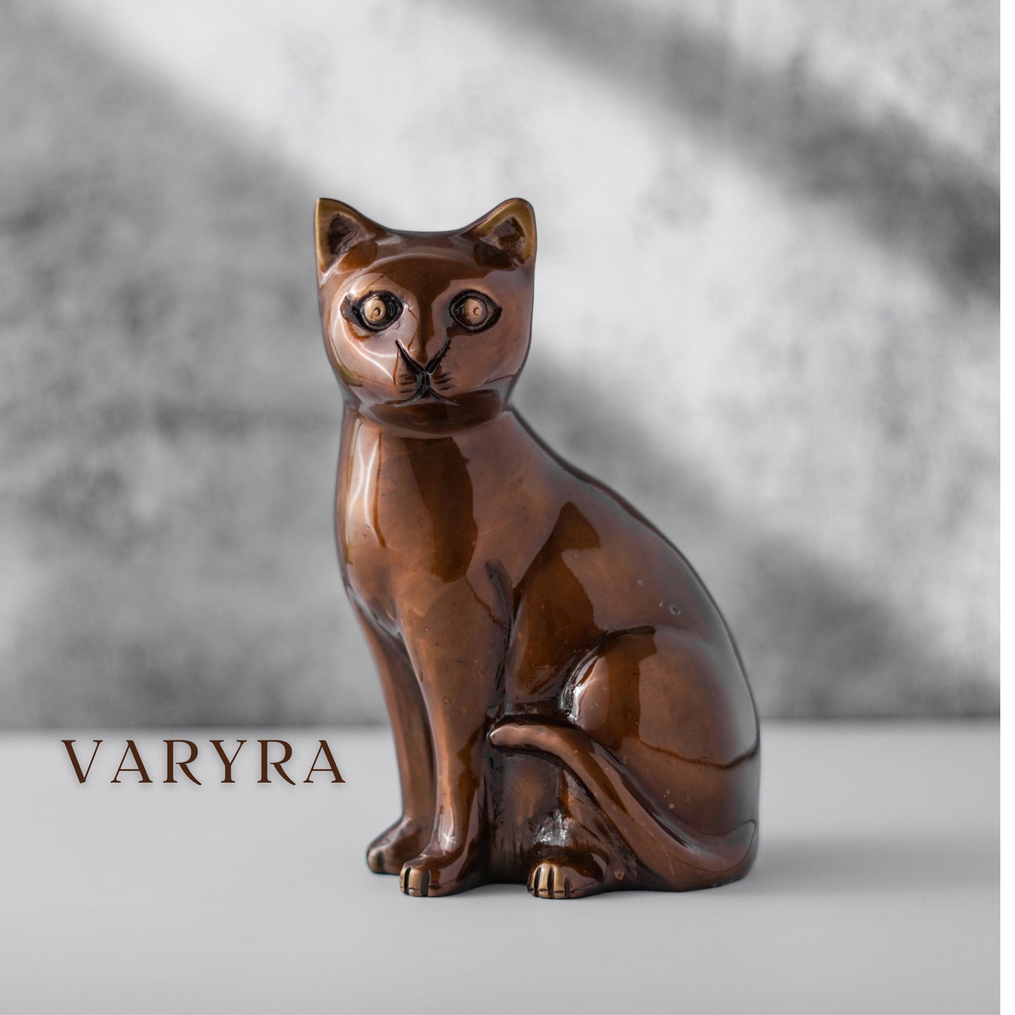 cat antique brass figurine showpiece for home decor by varyra