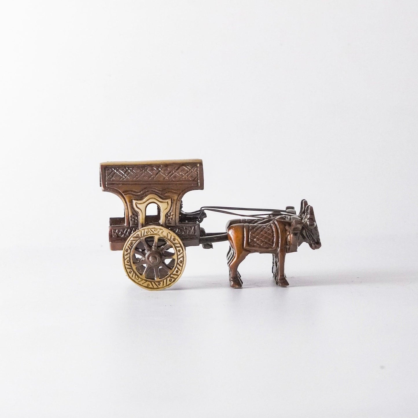 Bullock Cart Brass Showpiece, European Carriage, S | VARYRA - VARYRA