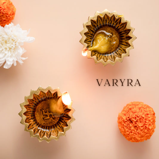 handmade brass diwali diya by varyra