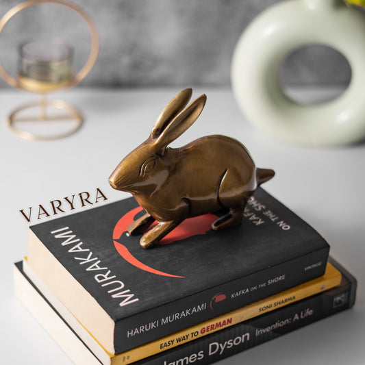 Antique Rabbit Statue for Home, Feng Shui, Brass | VARYRA - VARYRA