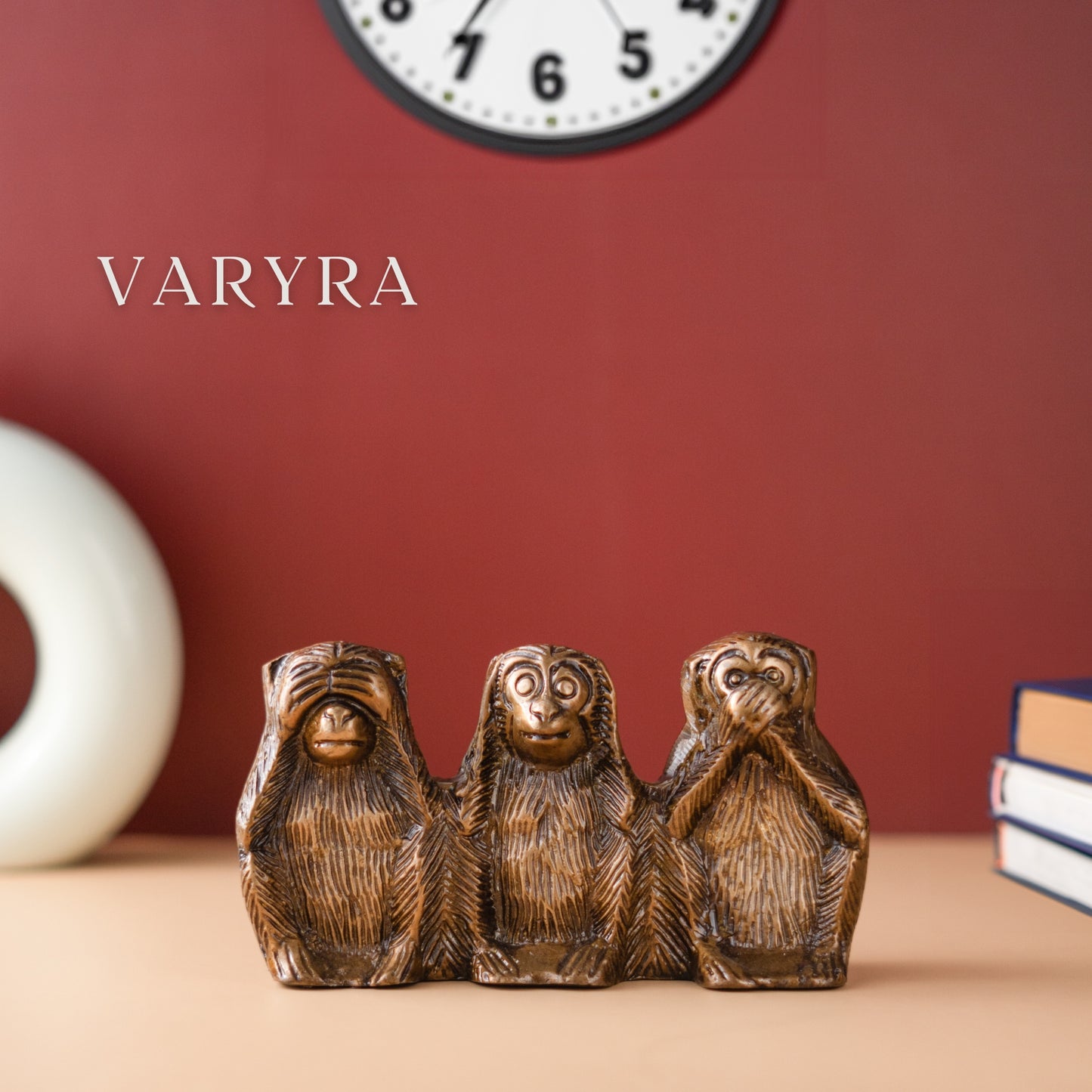 three wise monkey brass figurine by varyra