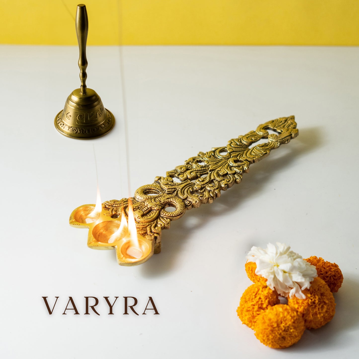 havan spoon for pooja brass decor by varyra