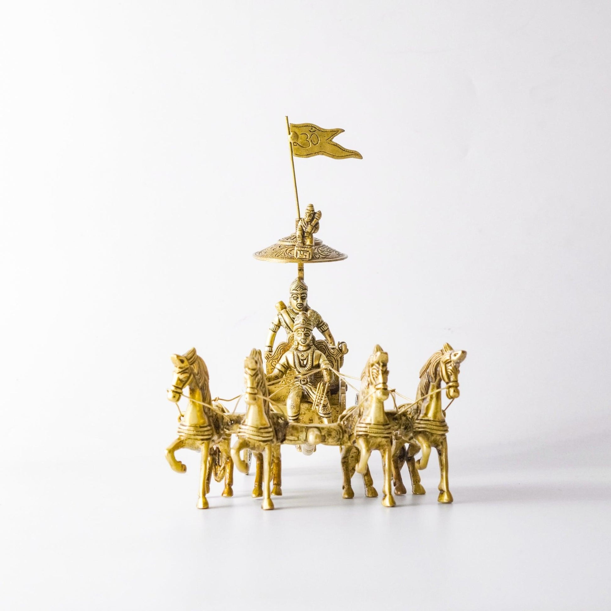 Arjuna Rath, Handmade Maha Royal Chariot Miniature | VARYRA - VARYRA