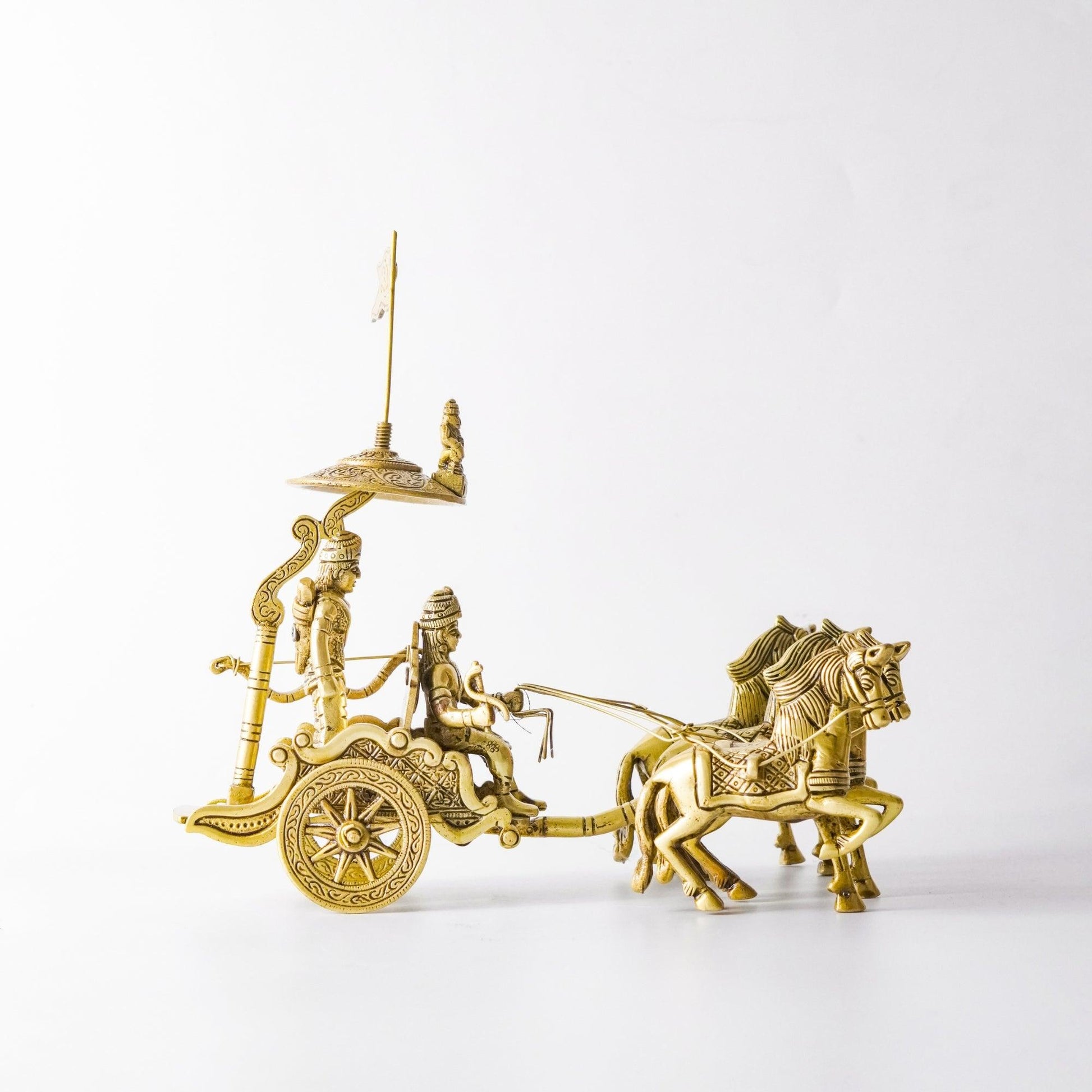 Arjuna Rath, Handmade Maha Royal Chariot Miniature | VARYRA - VARYRA