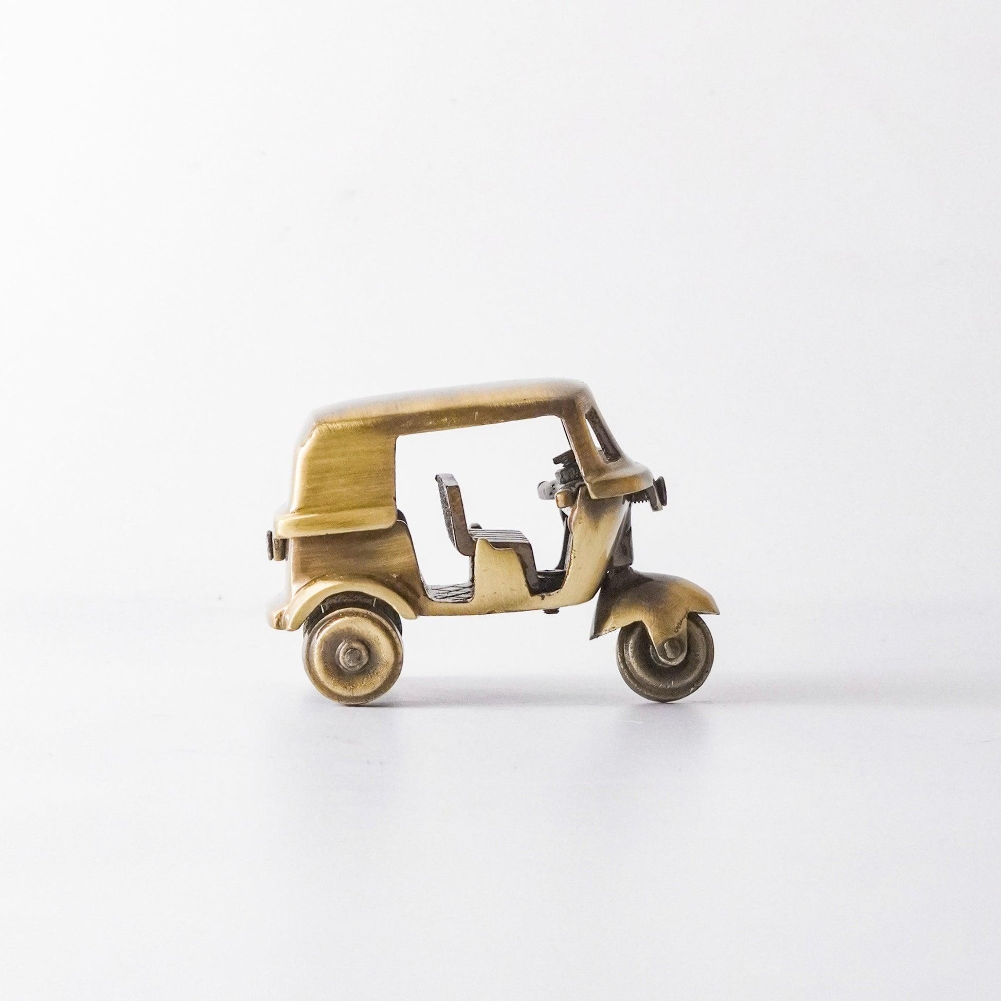 Auto Rickshaw Curio Miniature Showpiece, Brass | VARYRA - VARYRA