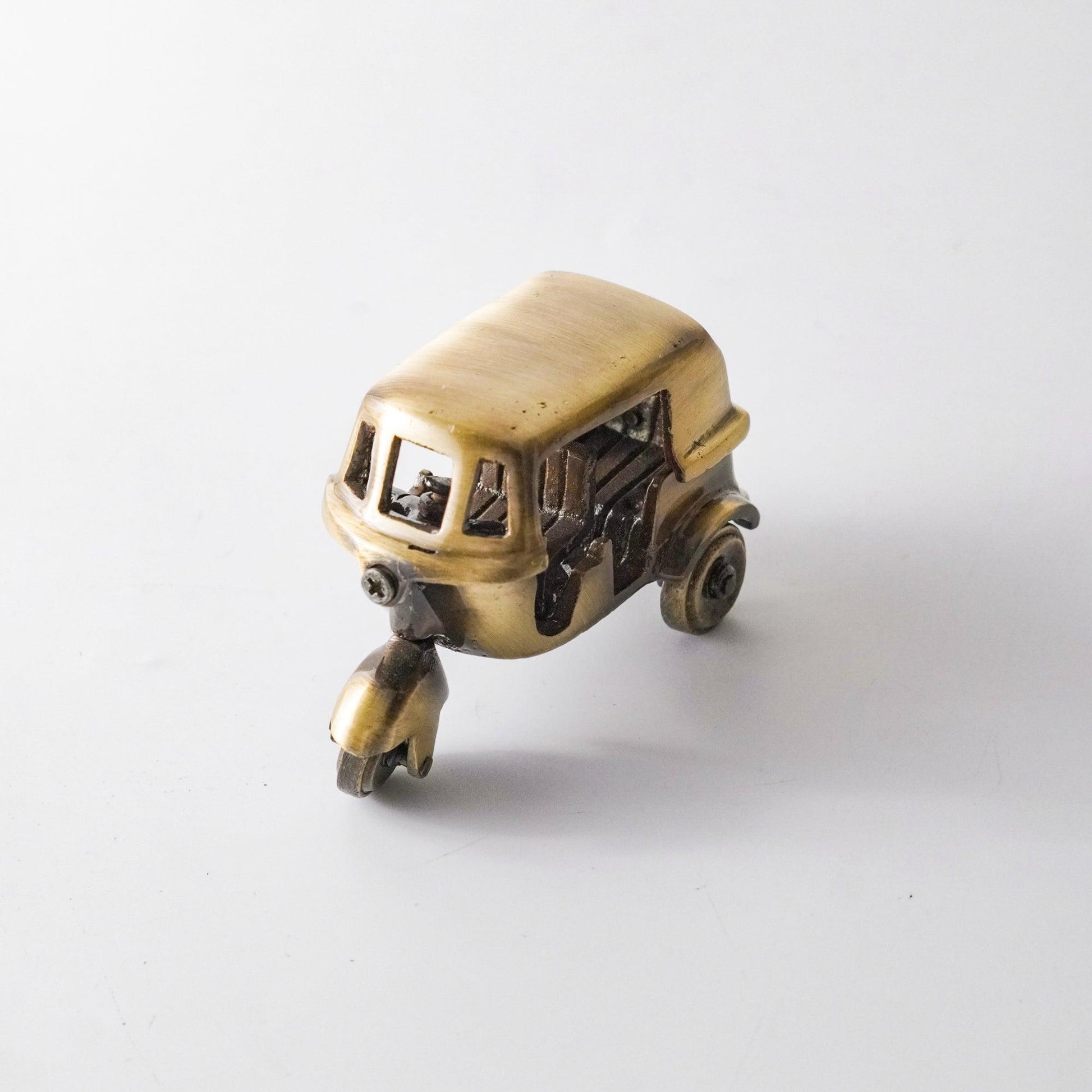 Auto Rickshaw Curio Miniature Showpiece, Brass | VARYRA - VARYRA