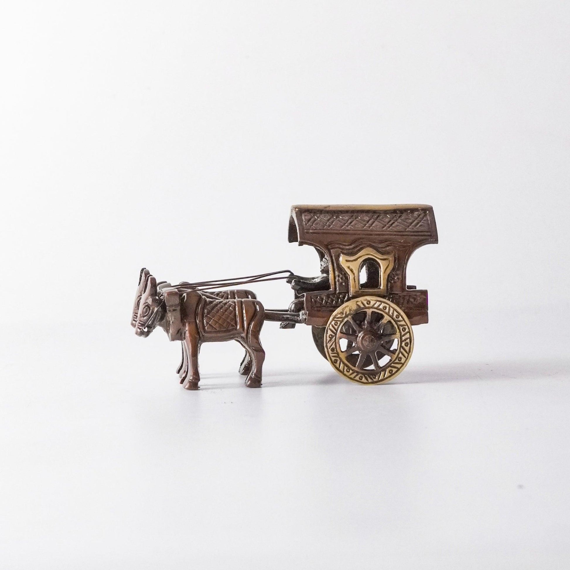 Bullock Cart Brass Showpiece, European Carriage, S | VARYRA - VARYRA