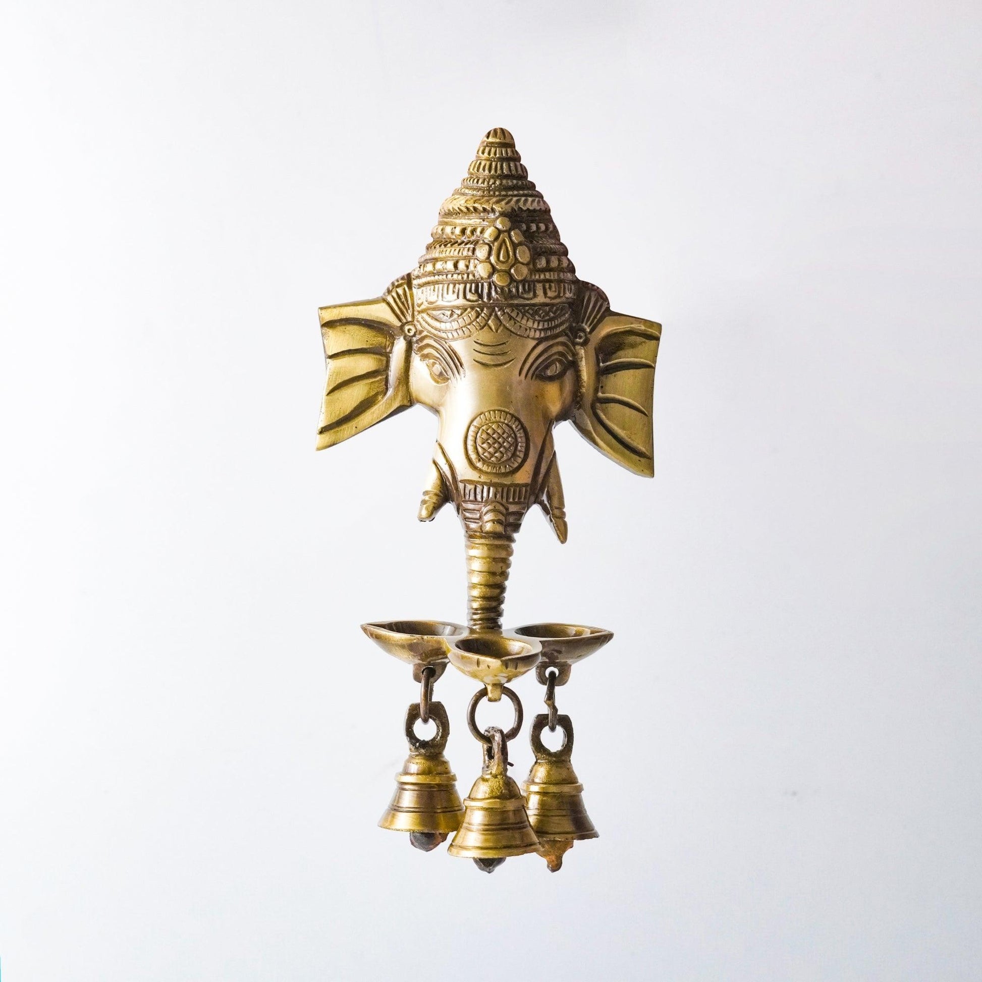 Ganesha Wall Hanging Tridiya Deepak, Home Decor | VARYRA - VARYRA