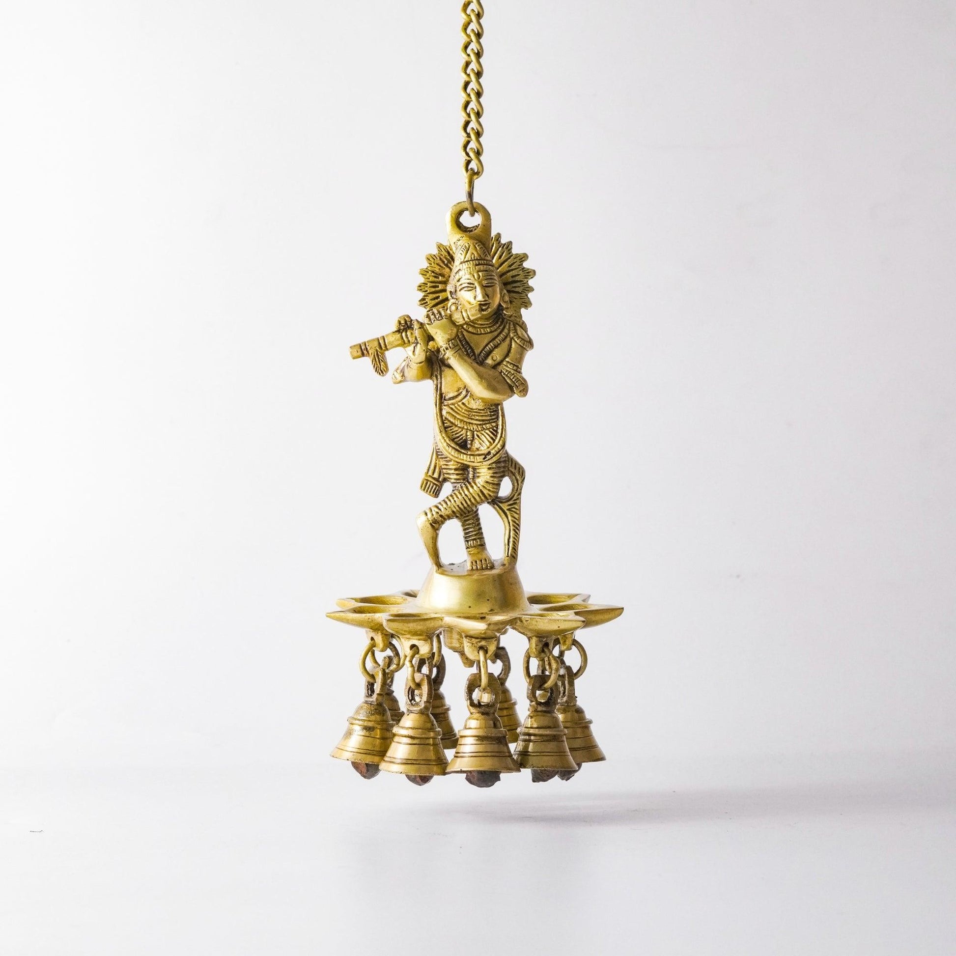 Krishna Wall Hanging Trail, Brass Wall Decor | VARYRA - VARYRA