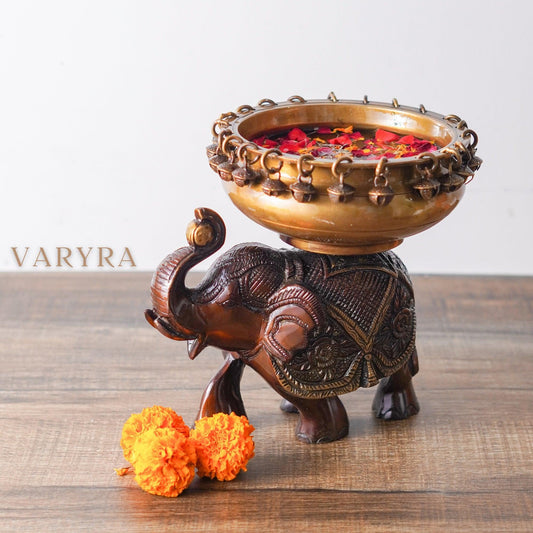 varyra maharaja gaj urli puja home decor