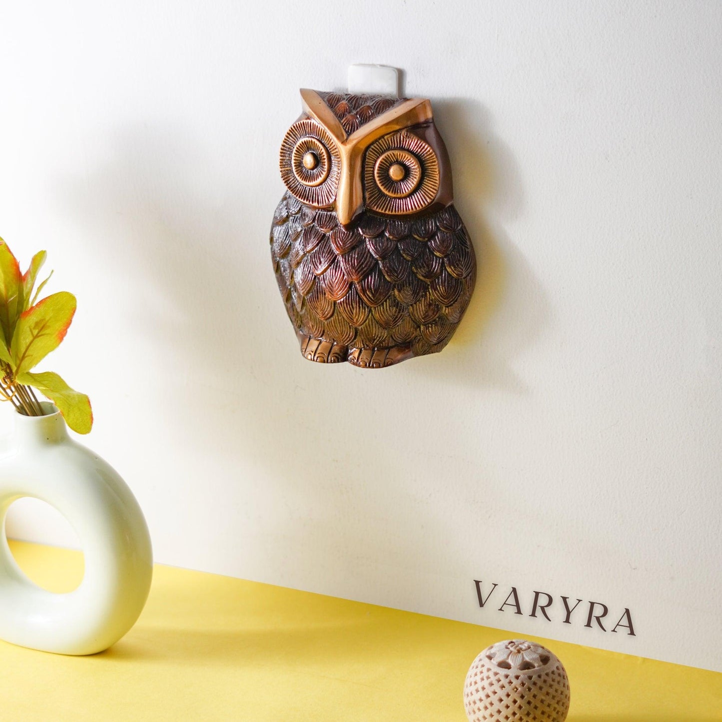 Owl Vintage Wall Hanging, Brass Wall Decor | VARYRA - VARYRA