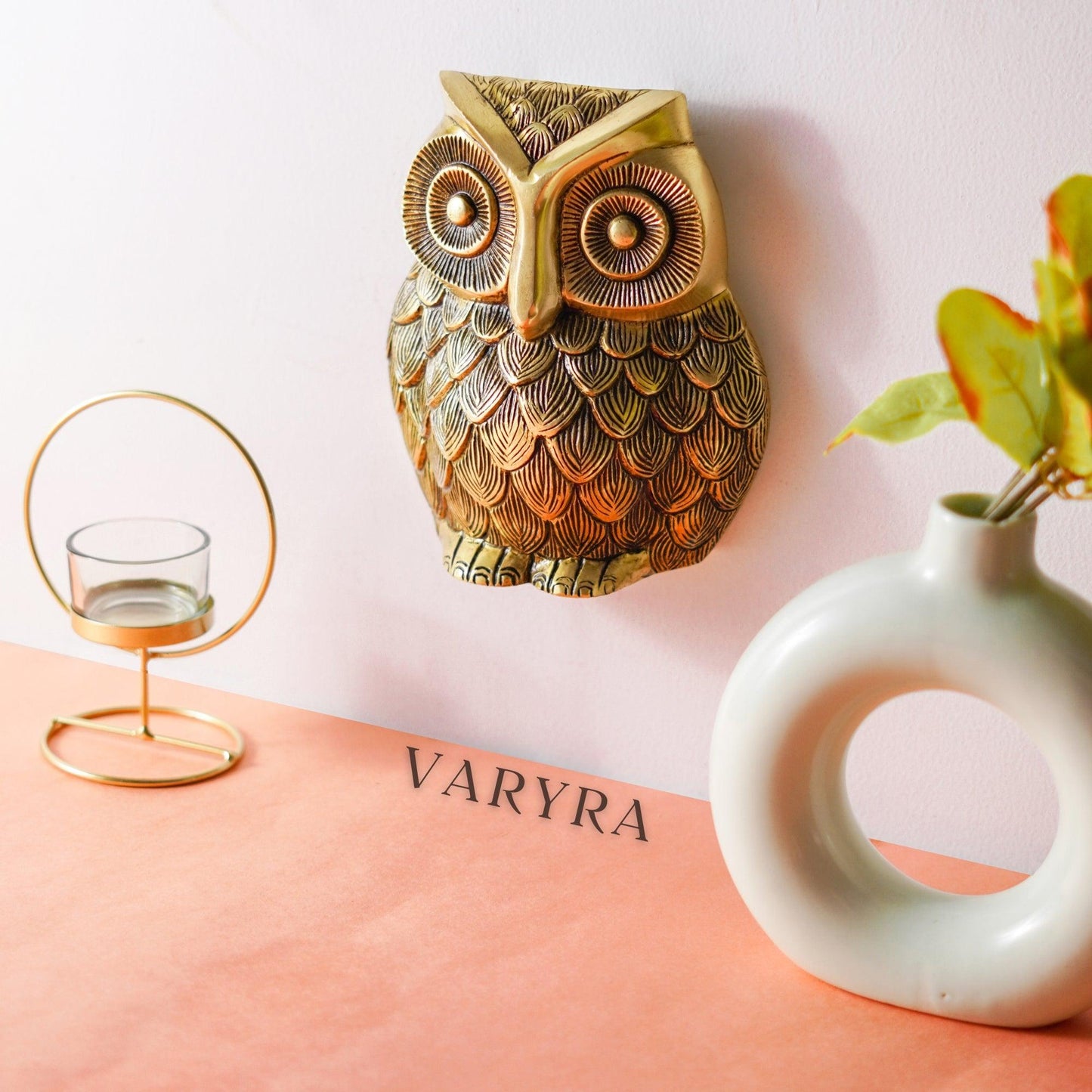 Owl Vintage Wall Hanging, Brass Wall Decor | VARYRA - VARYRA