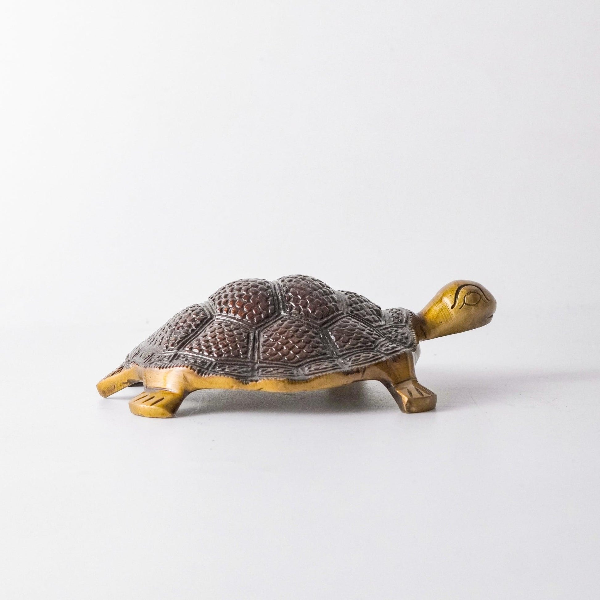 Turtle Vintage Miniature Showpiece, Brass, L | VARYRA - VARYRA