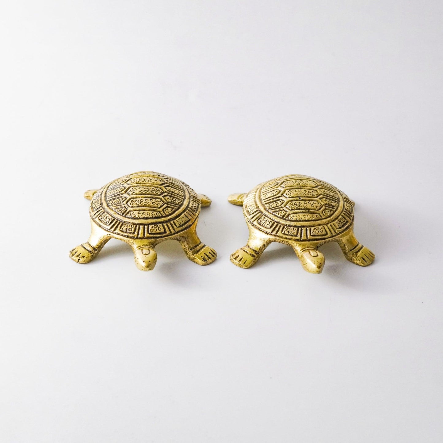 Turtle Vintage Miniature Showpiece, Set, Brass, S | VARYRA - VARYRA