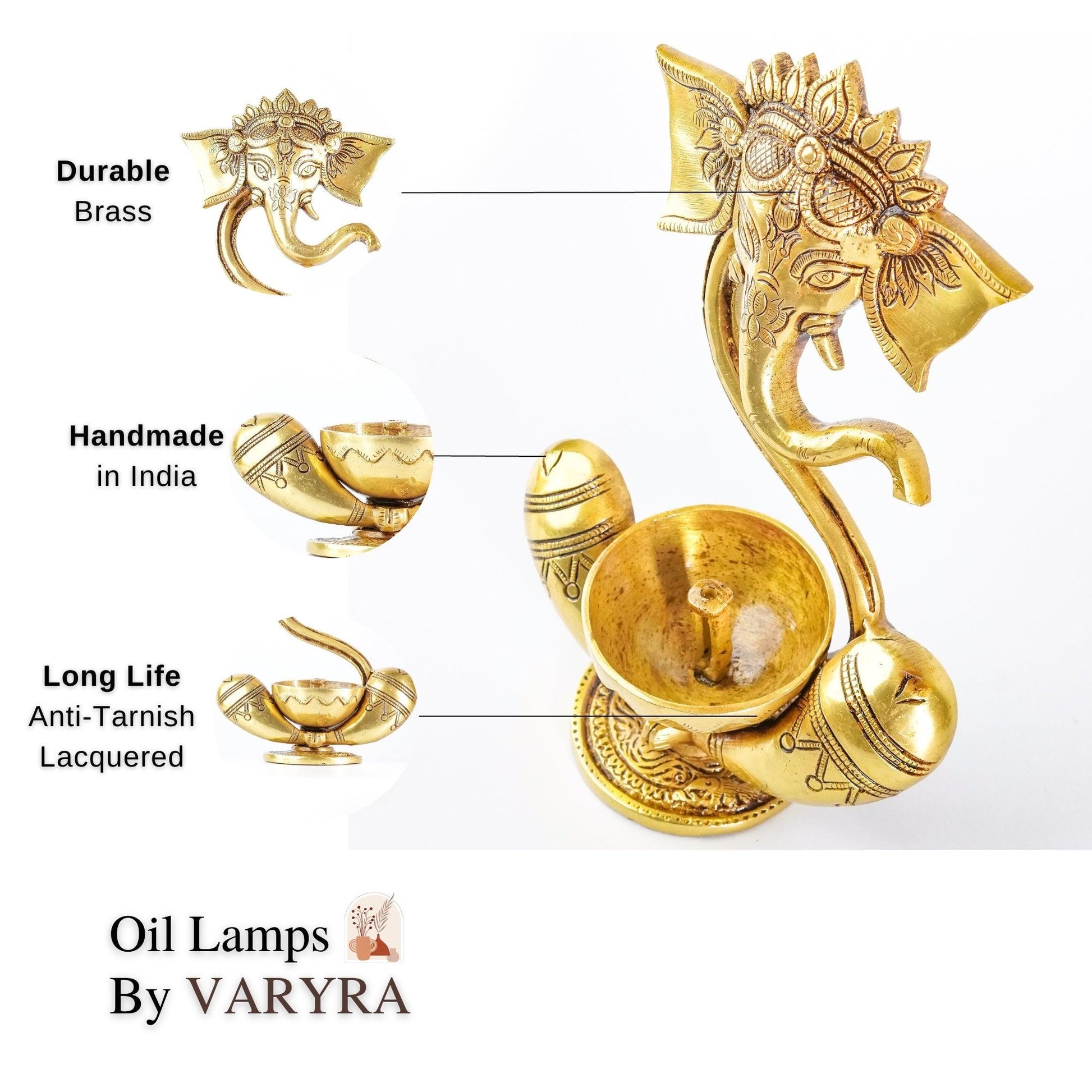 varyra ganesh floating trunk diya oil lamp qualities