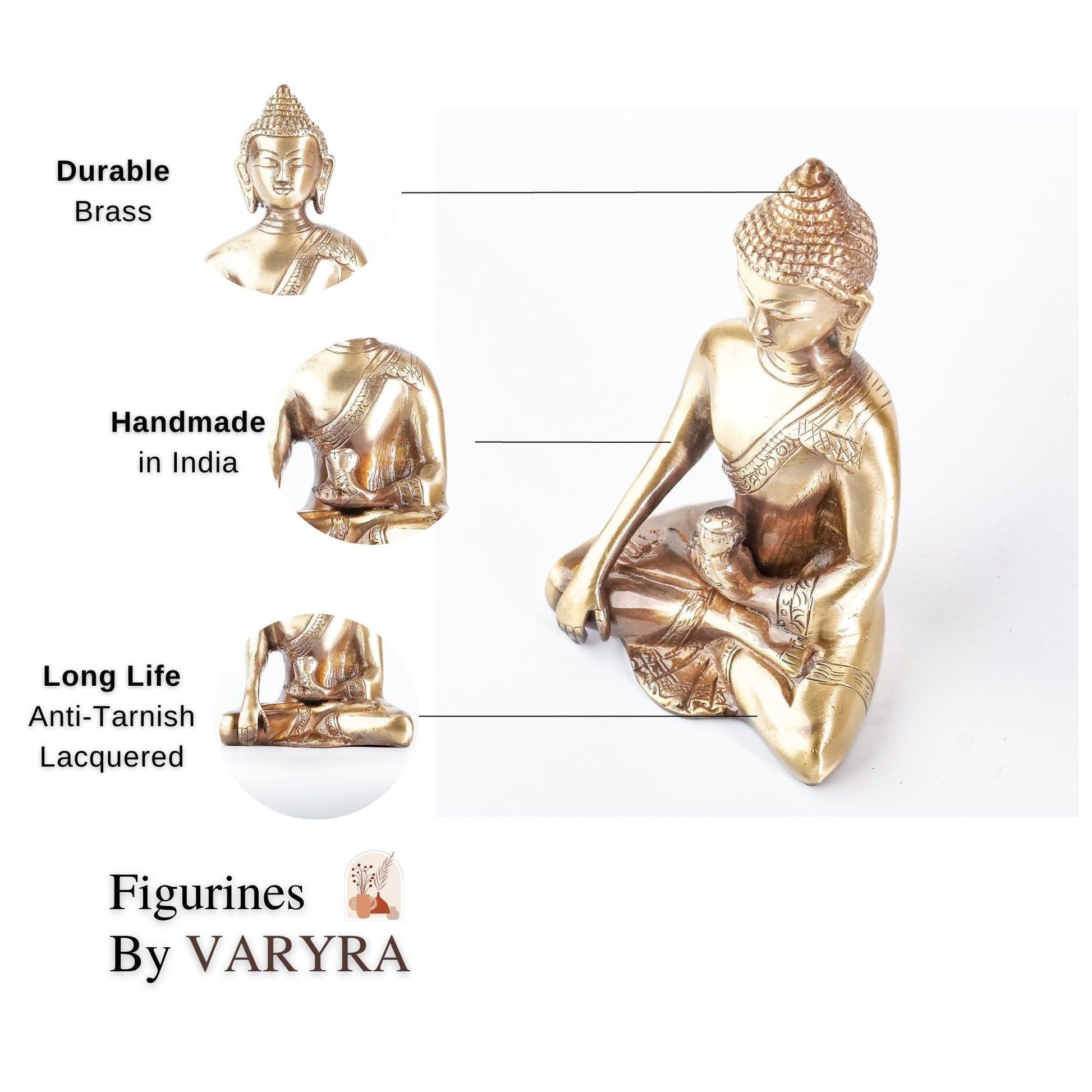 varyra meditating buddha figurine qualities