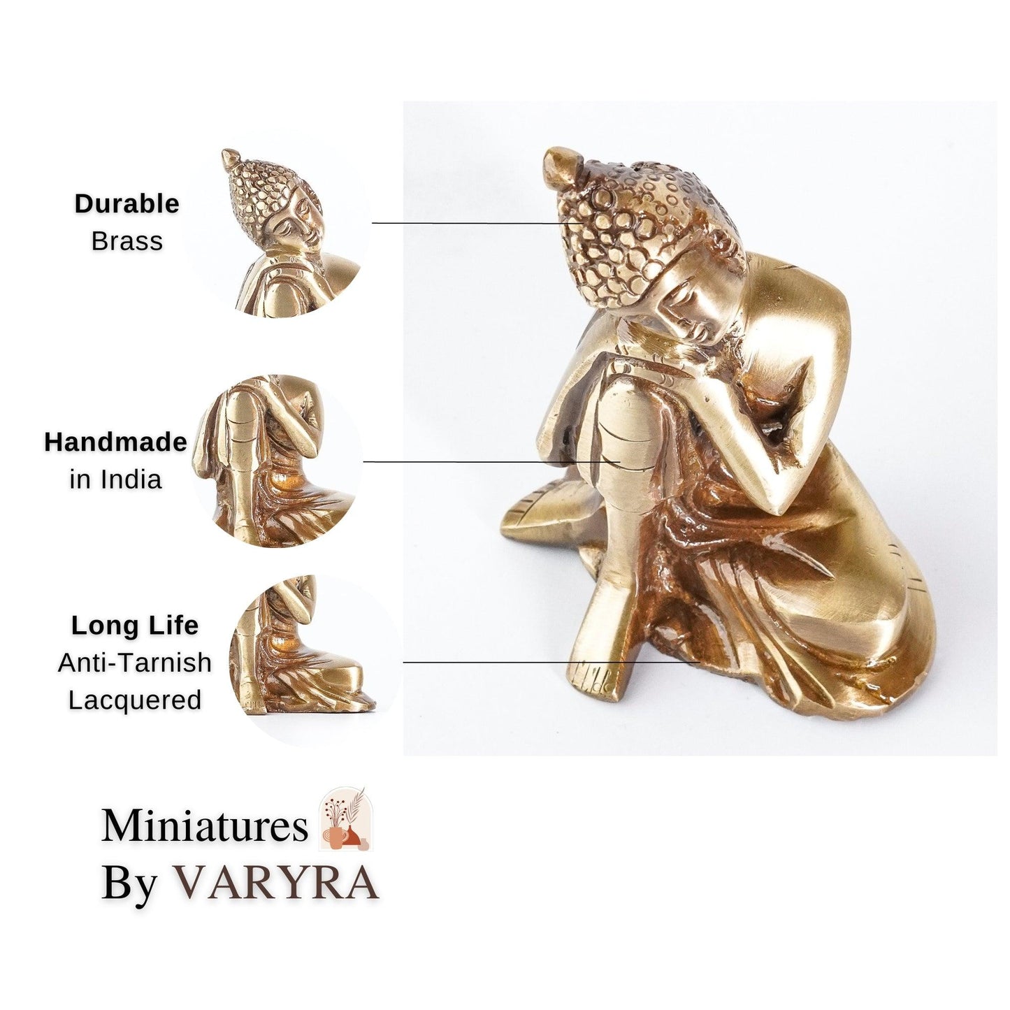 varyra buddha resting miniature showpiece qualities