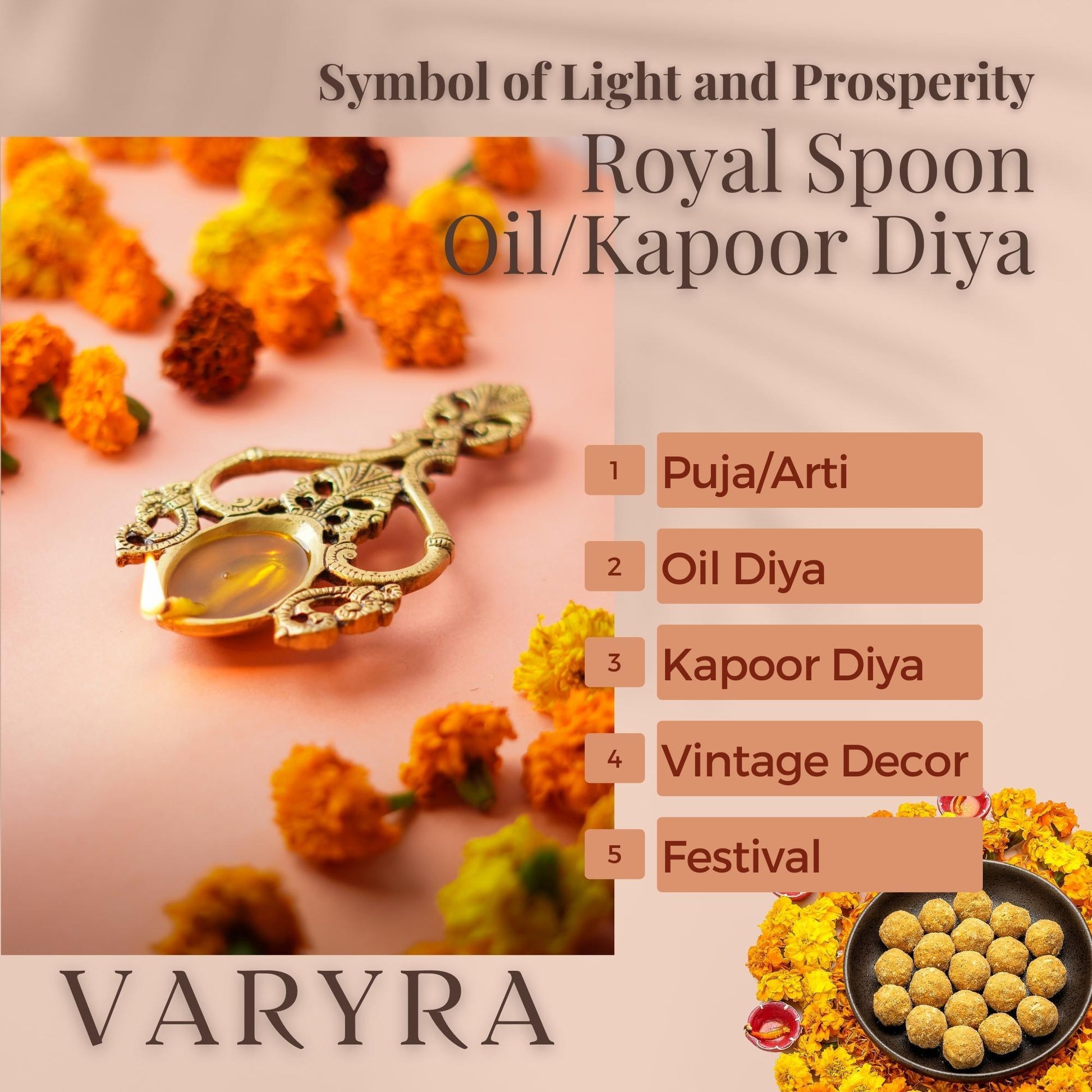 varyra kapoor spoon oil lamp main features