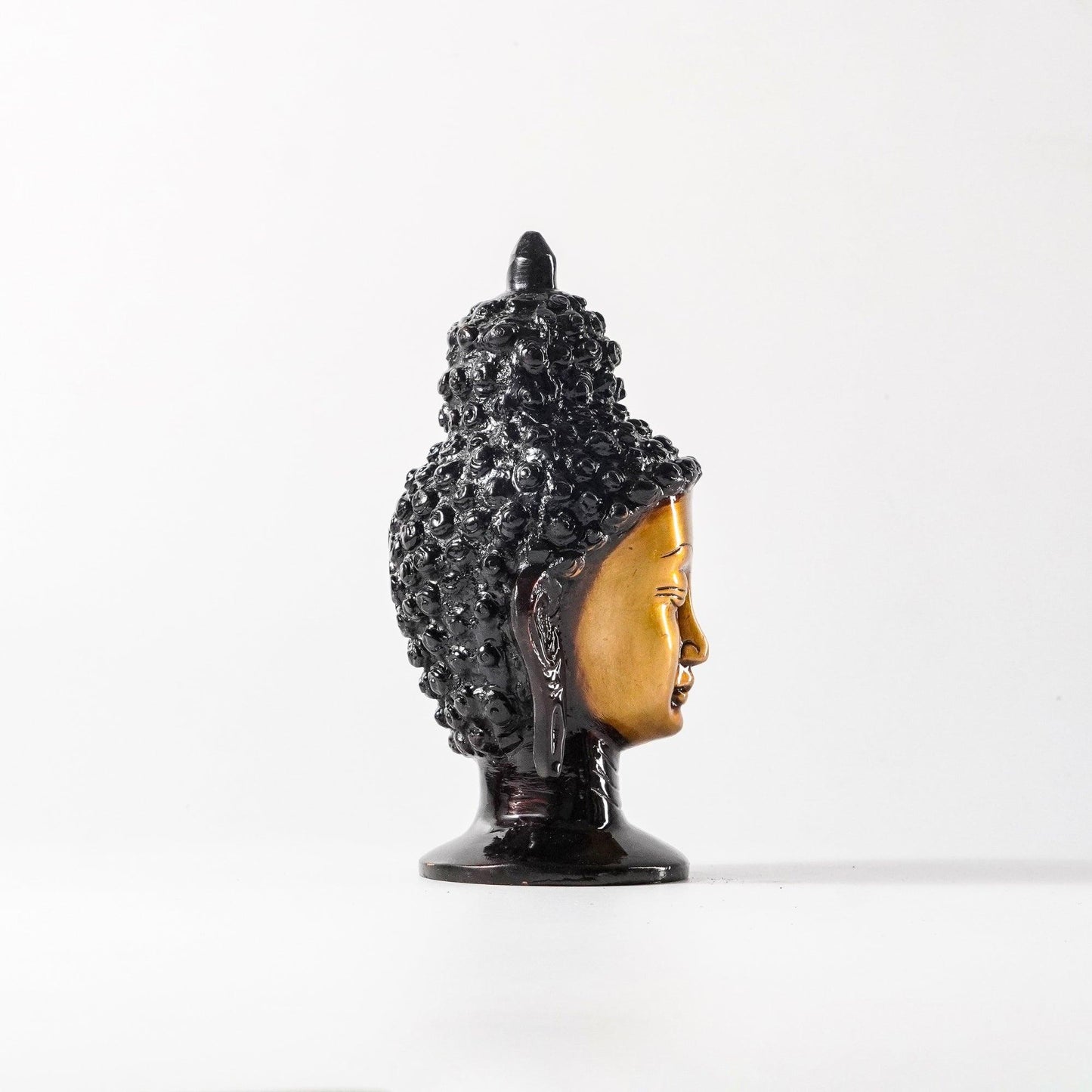 varyra buddha head statue for home decor side angle