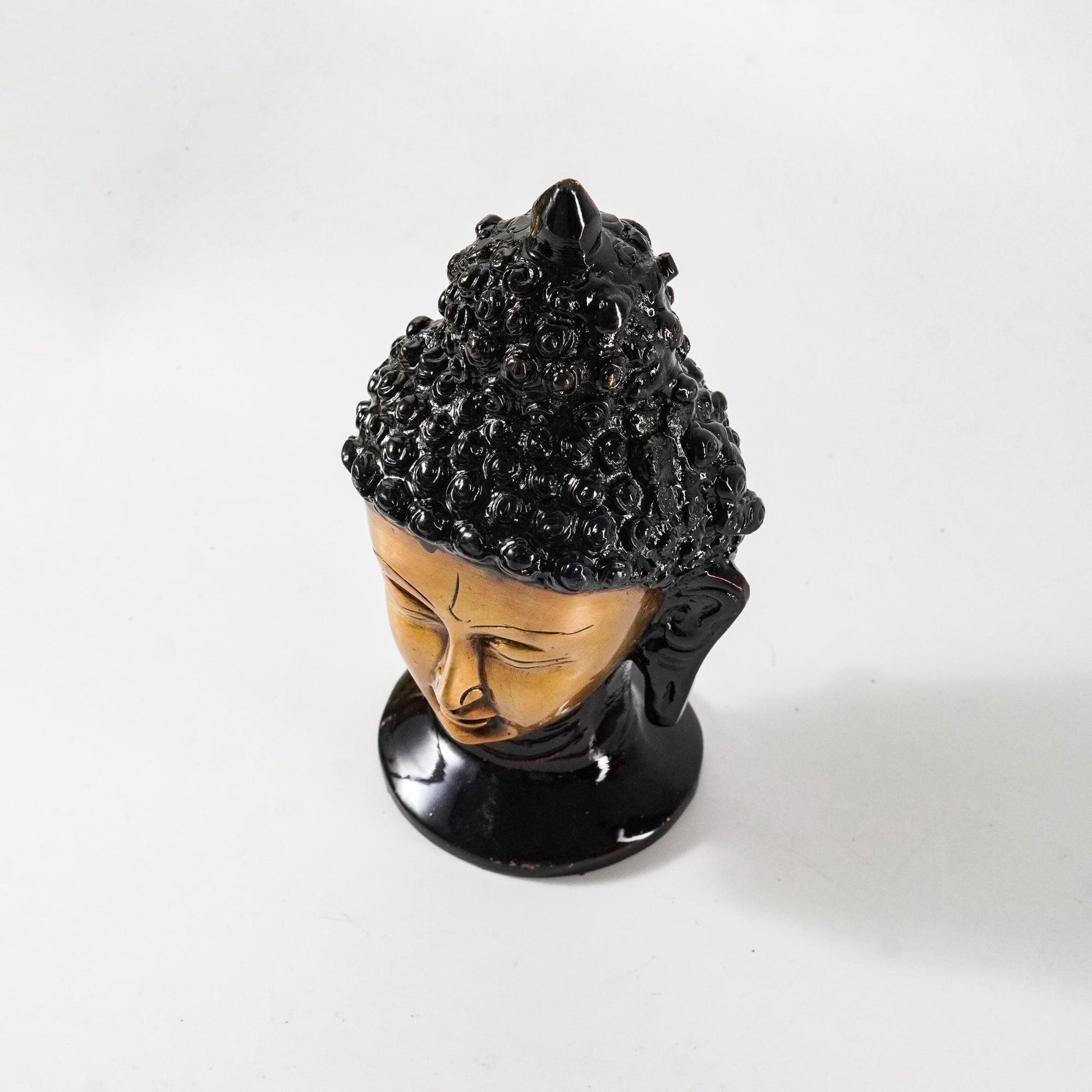 varyra buddha head statue for home decor top angle