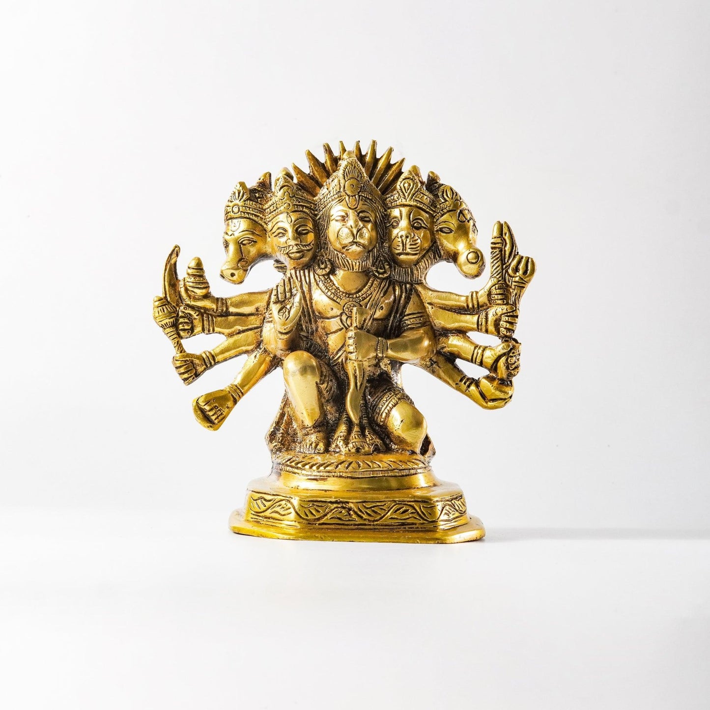 Hanuman Panchmukhi Statue, Brass Metal | VARYRA - VARYRA