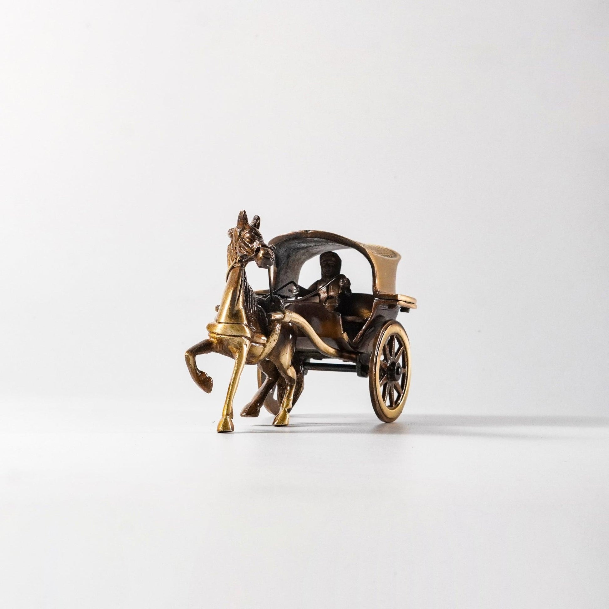 Horse Carriage Miniature Showpiece, Metal | VARYRA - VARYRA