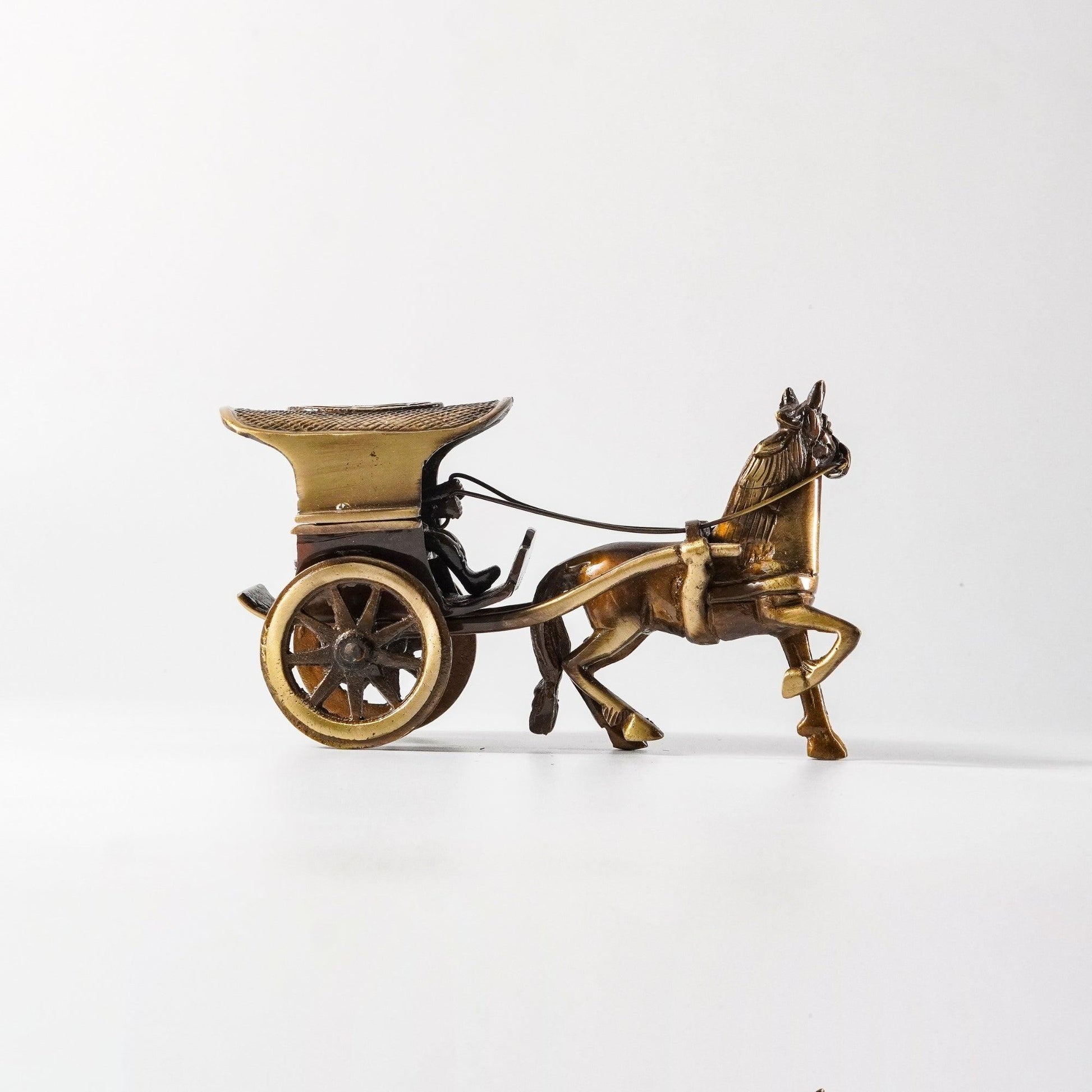 Horse Carriage Miniature Showpiece, Metal | VARYRA - VARYRA