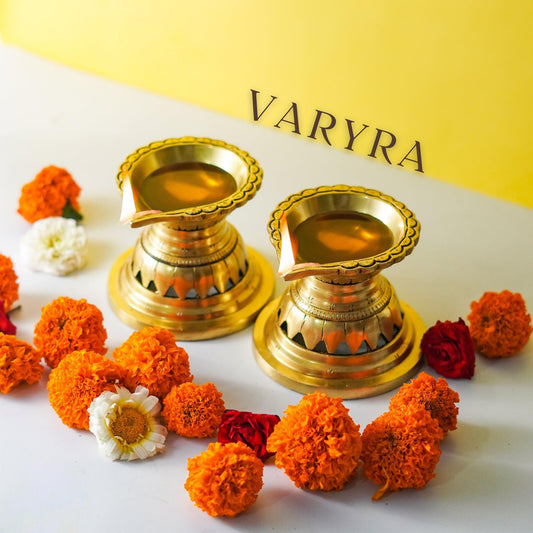 Niranjan Deepak Deepak, Traditional Brass Diya | VARYRA - VARYRA